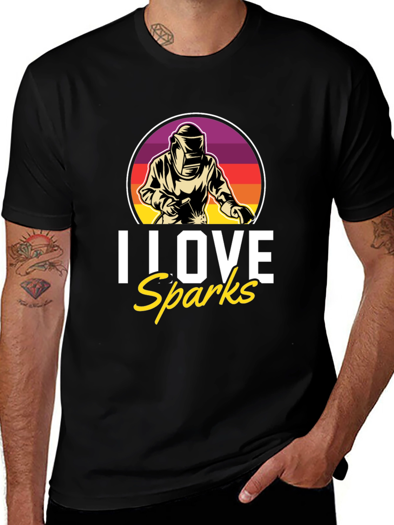 I Love Sparks Welding T-Shirt