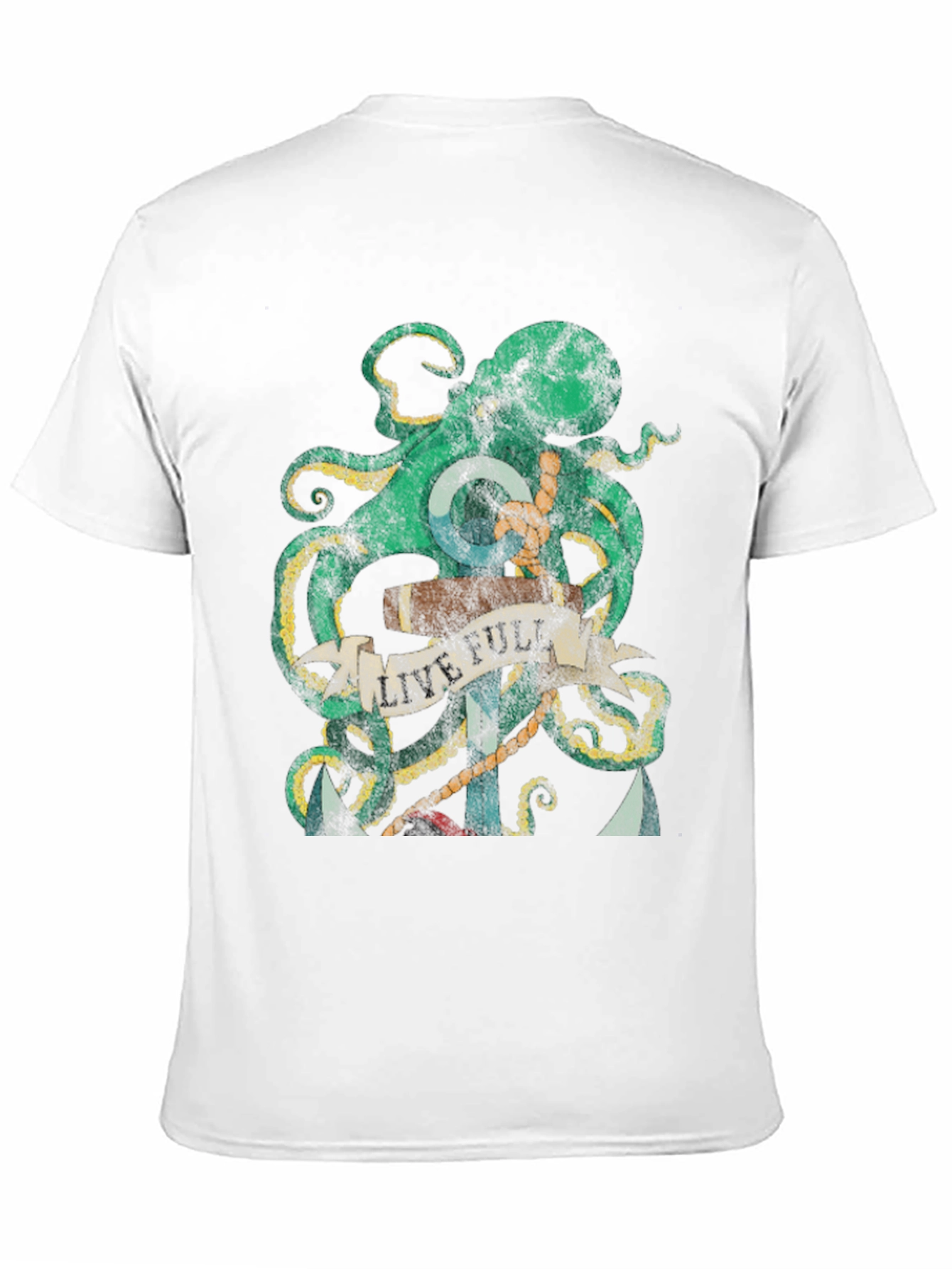 Octopus Anchor Graphic Tee - Live Full