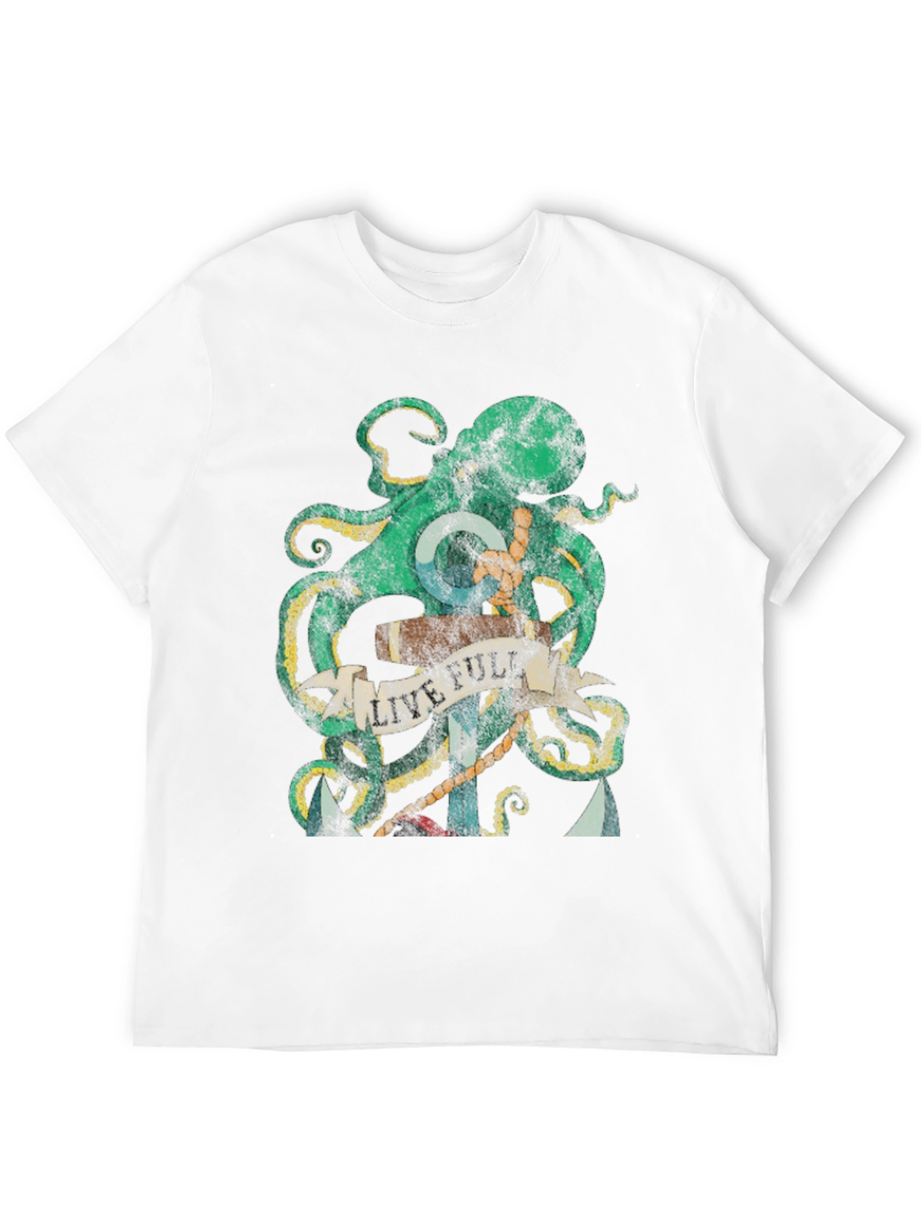 Octopus Anchor Graphic Tee - Live Full