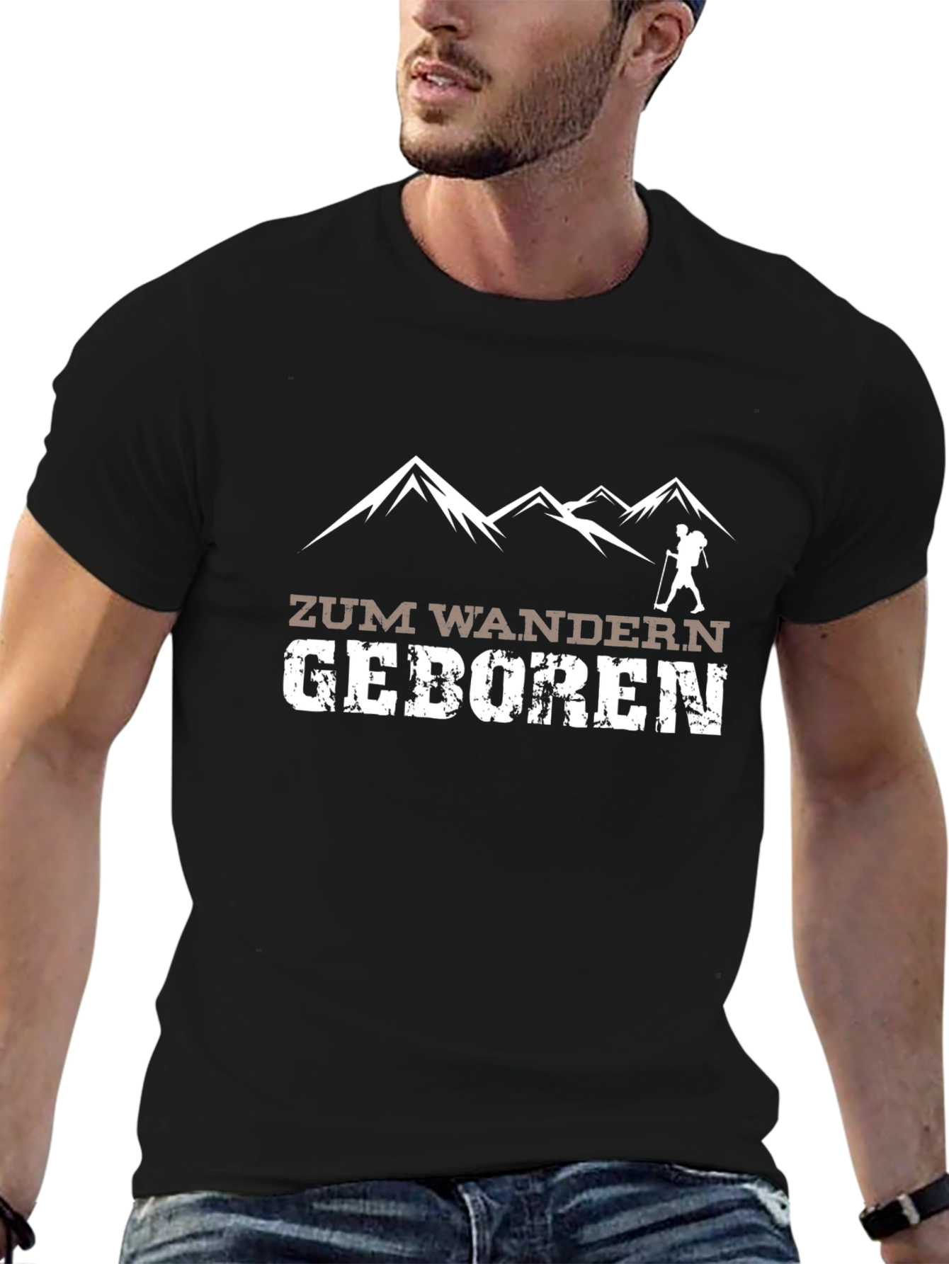 Zum Wandern Geboren Hiking T-Shirt