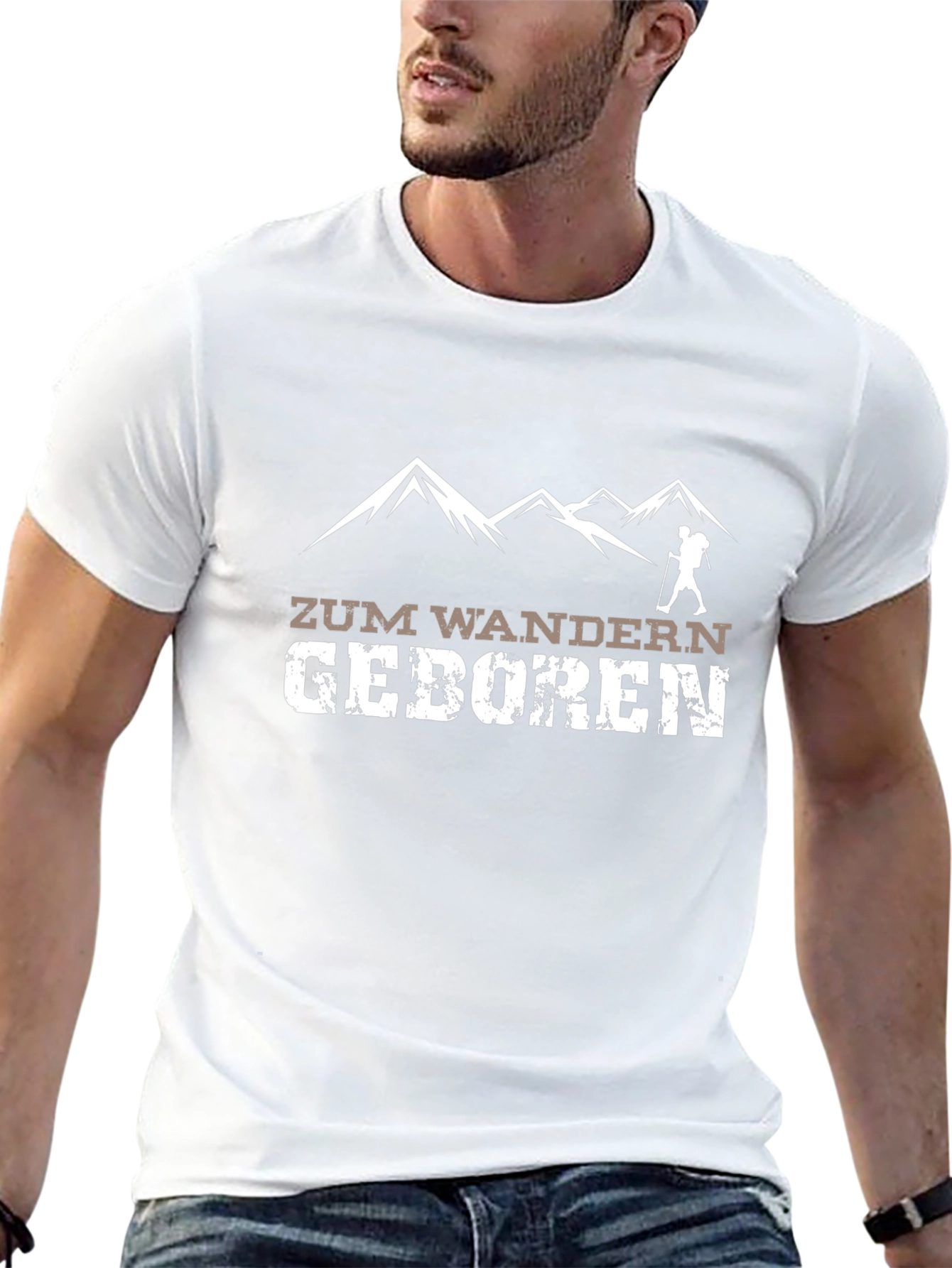 Zum Wandern Geboren Hiking T-Shirt