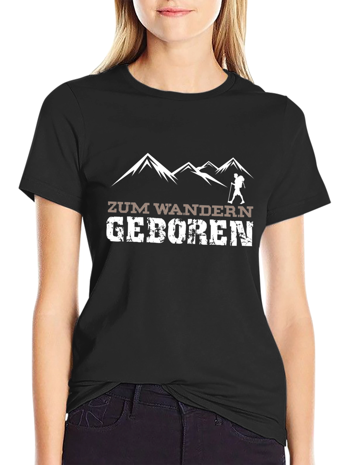 Zum Wandern Geboren Hiking T-Shirt