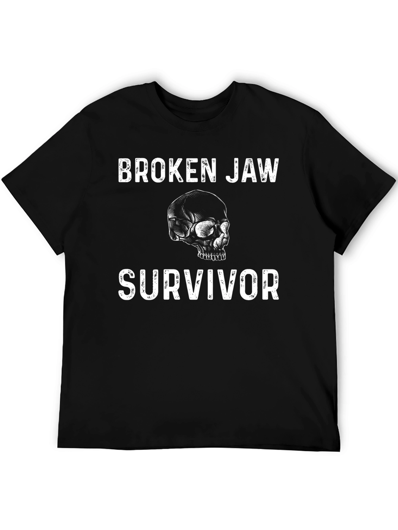 Broken Jaw Survivor Graphic Tee - Skull Design