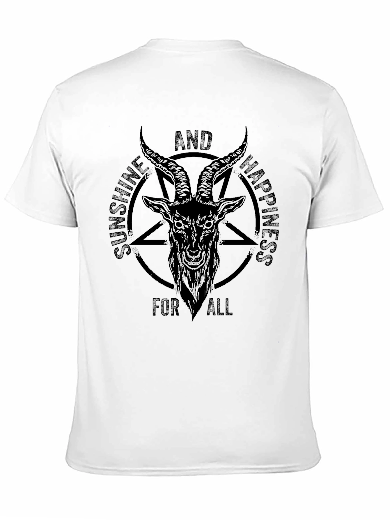 Sunshine & Happiness Baphomet Graphic Tee - Black