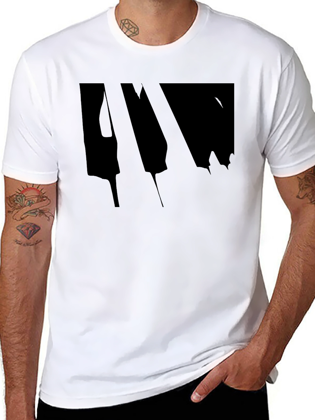 Mens Black Graphic Tee