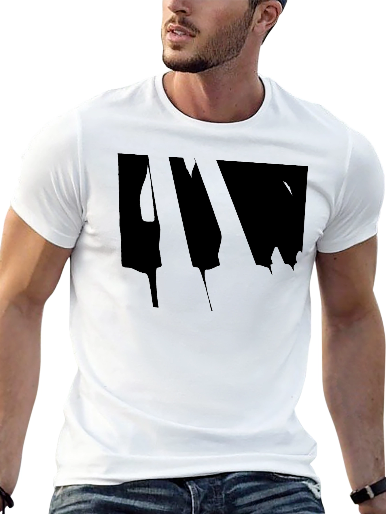 Mens Black Graphic Tee