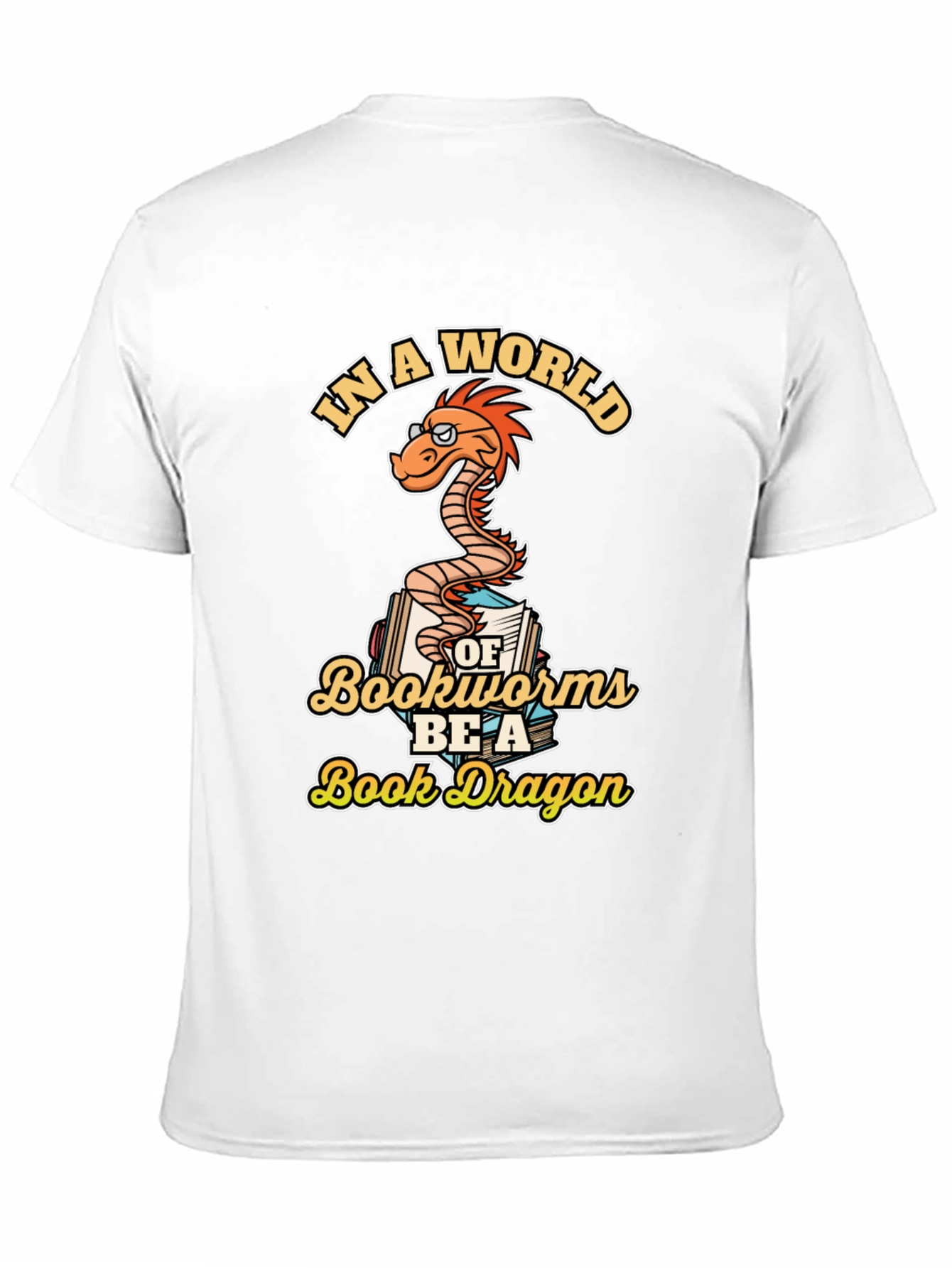 Book Dragon Graphic Tee - Unique Bookworm T-Shirt