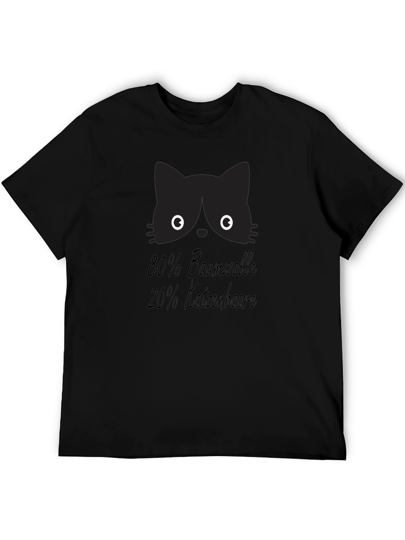 Funny Cat Hair T-Shirt - 80% Baumwolle 20% Katzenhaare