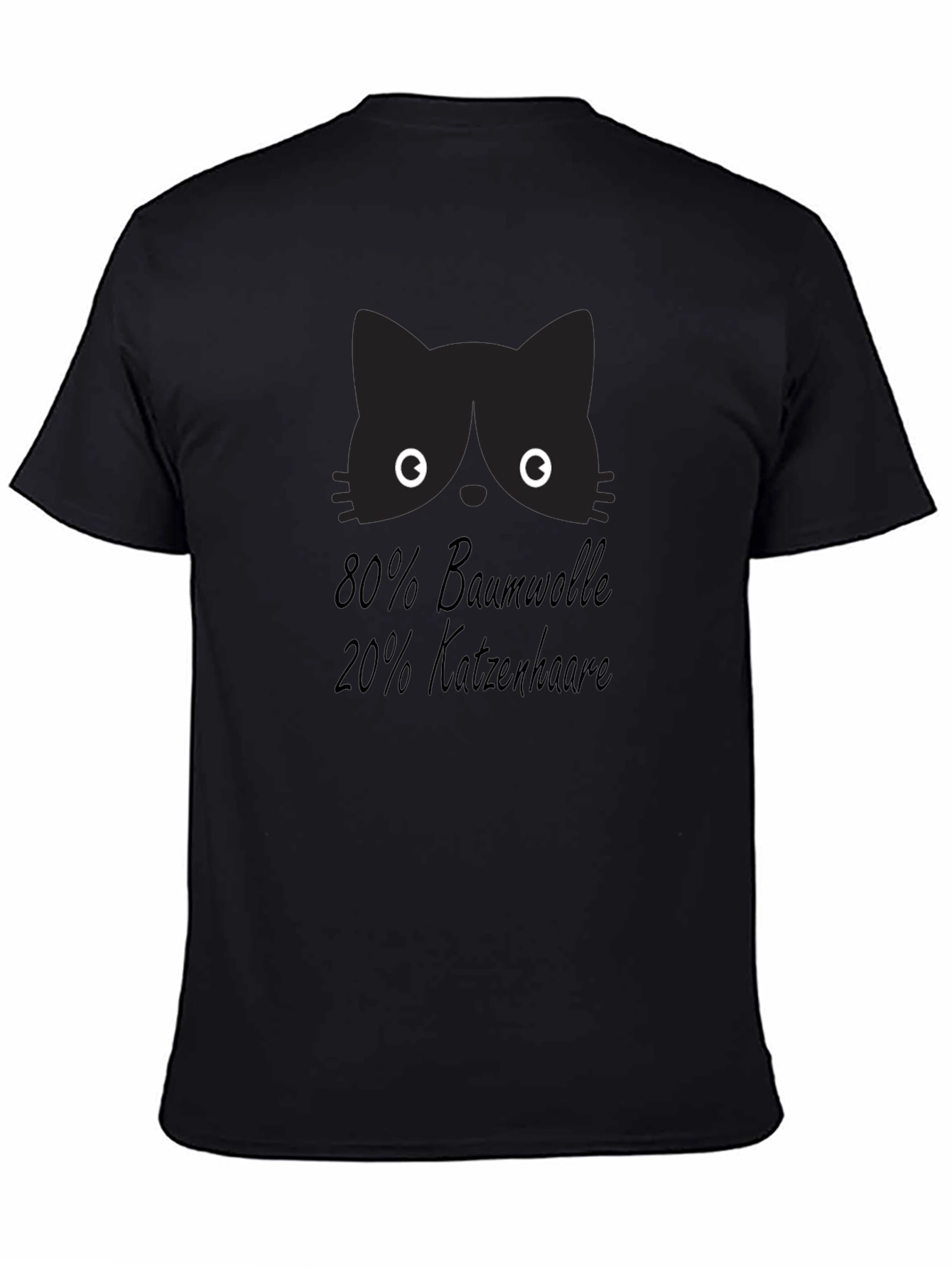 Funny Cat Hair T-Shirt - 80% Baumwolle 20% Katzenhaare