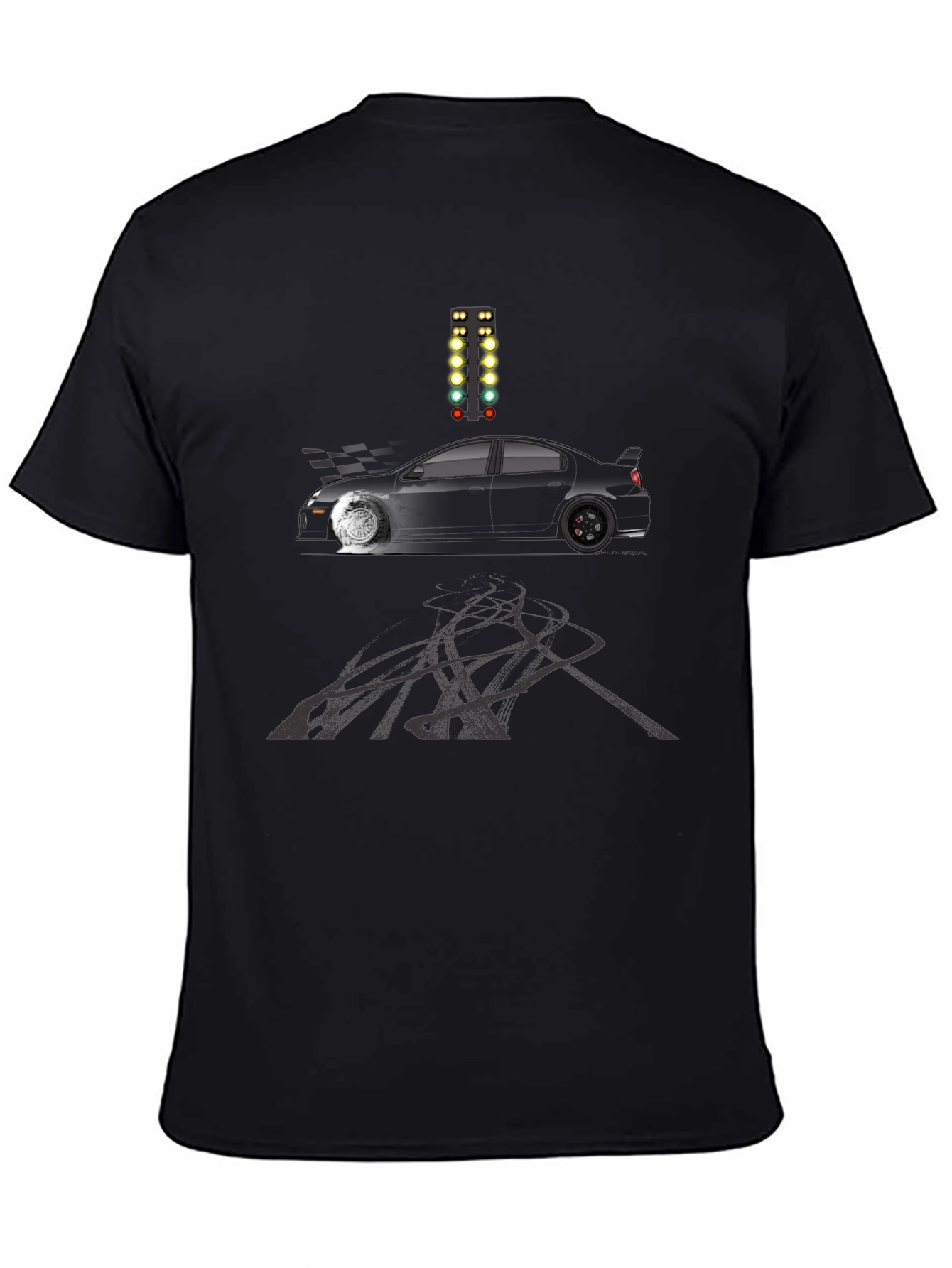 Racing Car Black T-Shirt