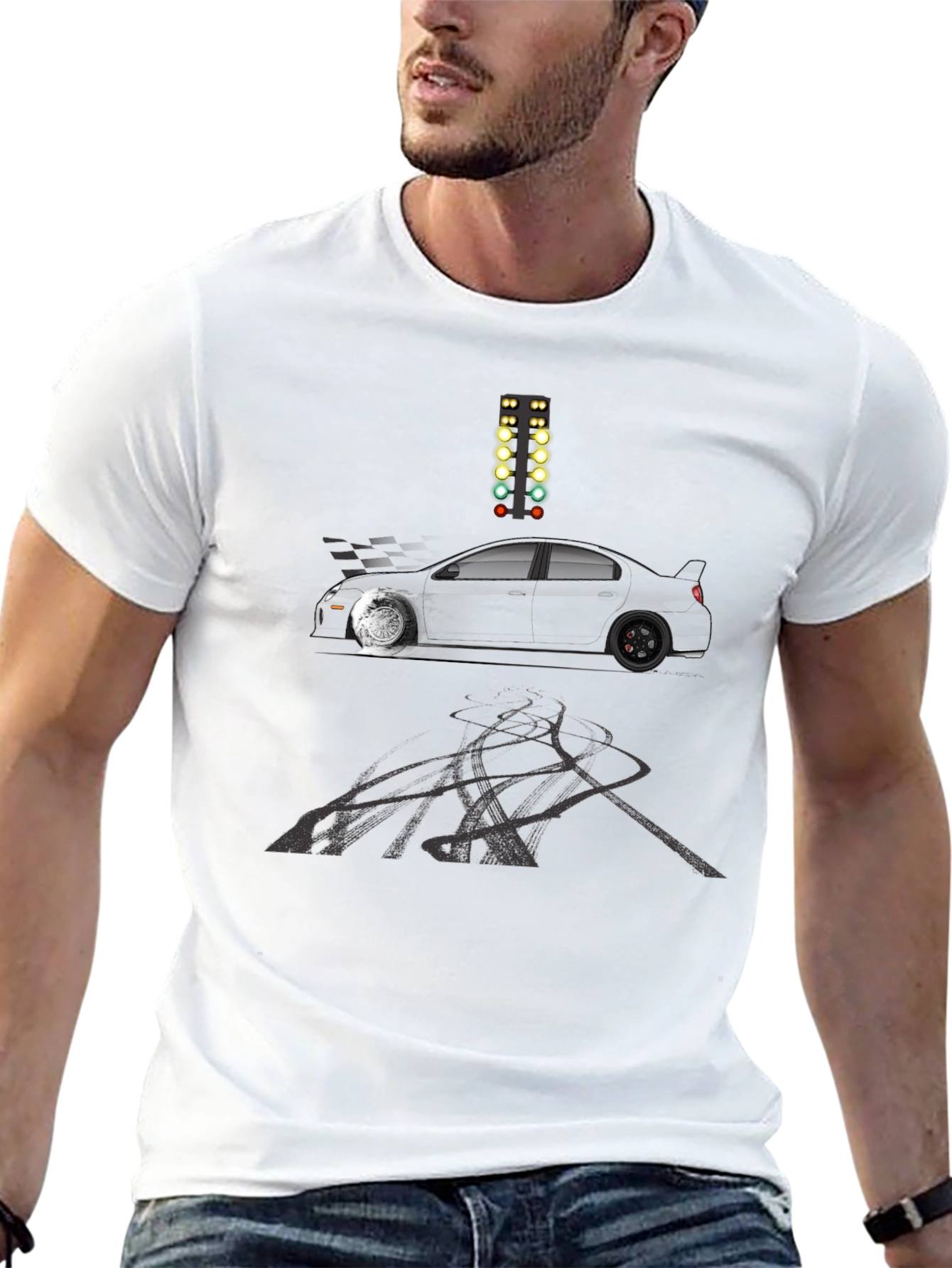 Racing Car Black T-Shirt