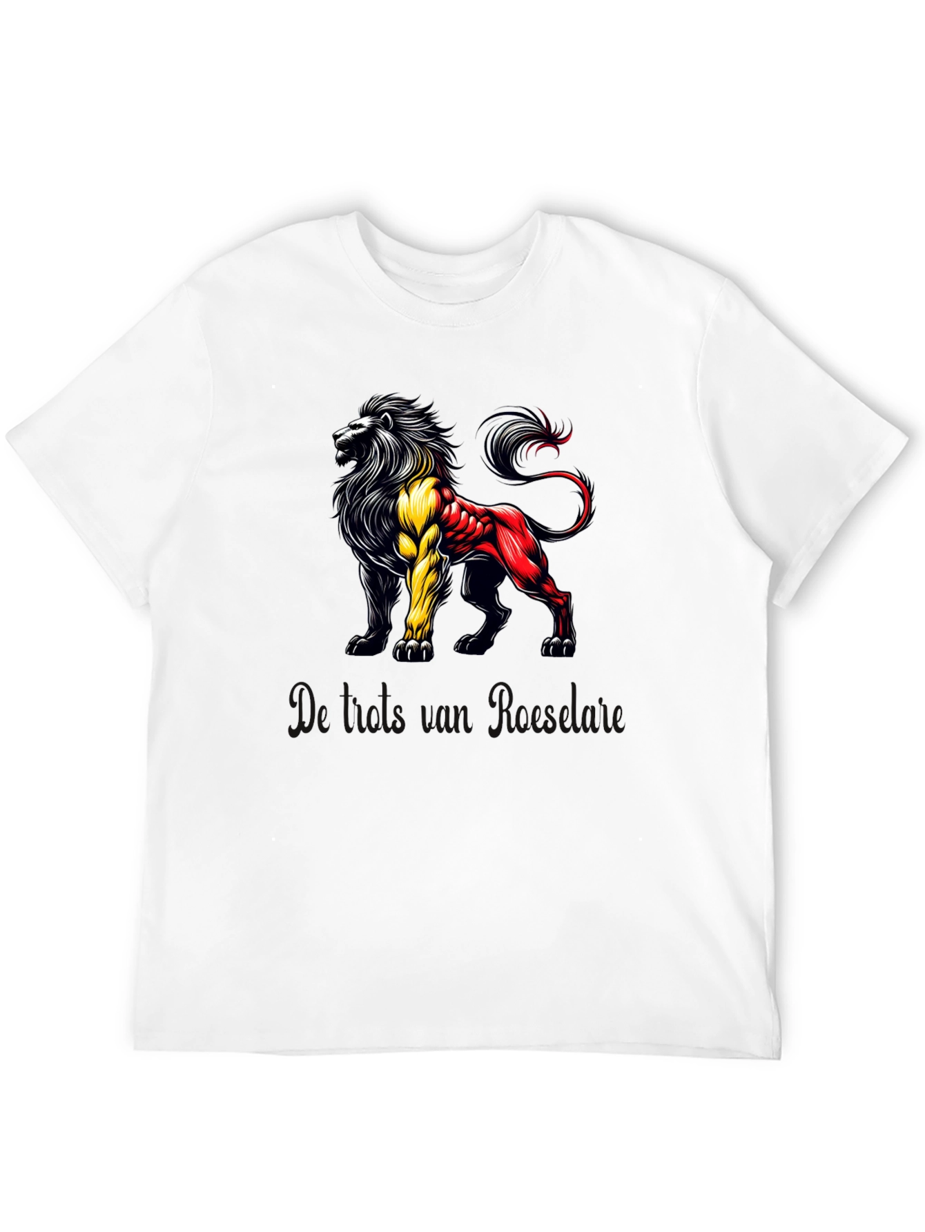 Belgian Lion T-Shirt - Black Bold Design