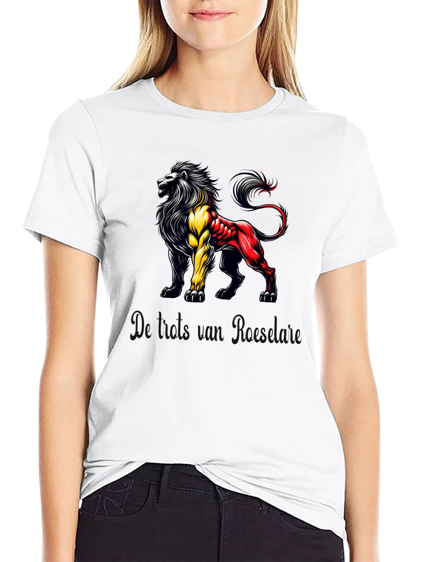 Belgian Lion T-Shirt - Black Bold Design