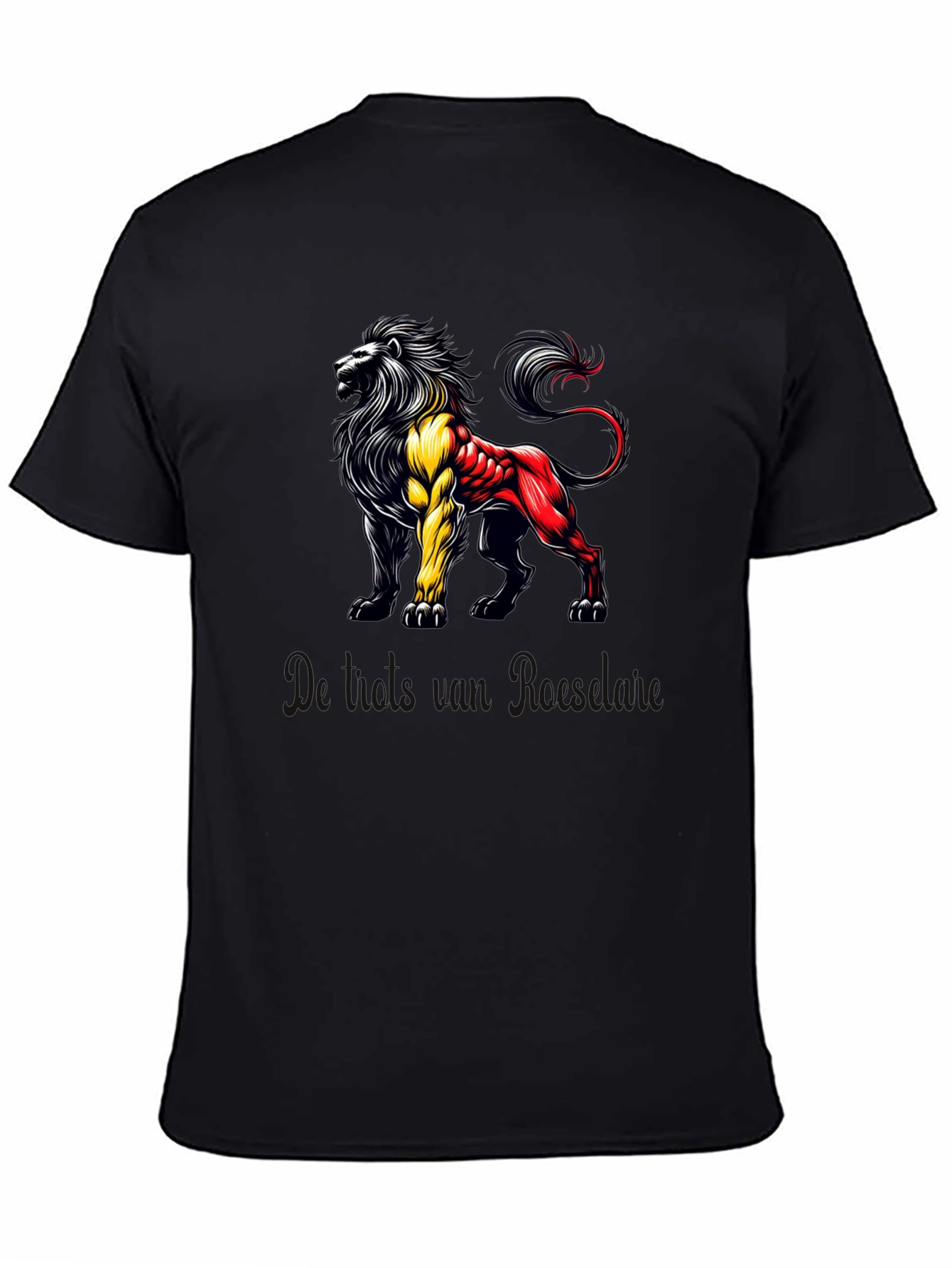 Belgian Lion T-Shirt - Black Bold Design