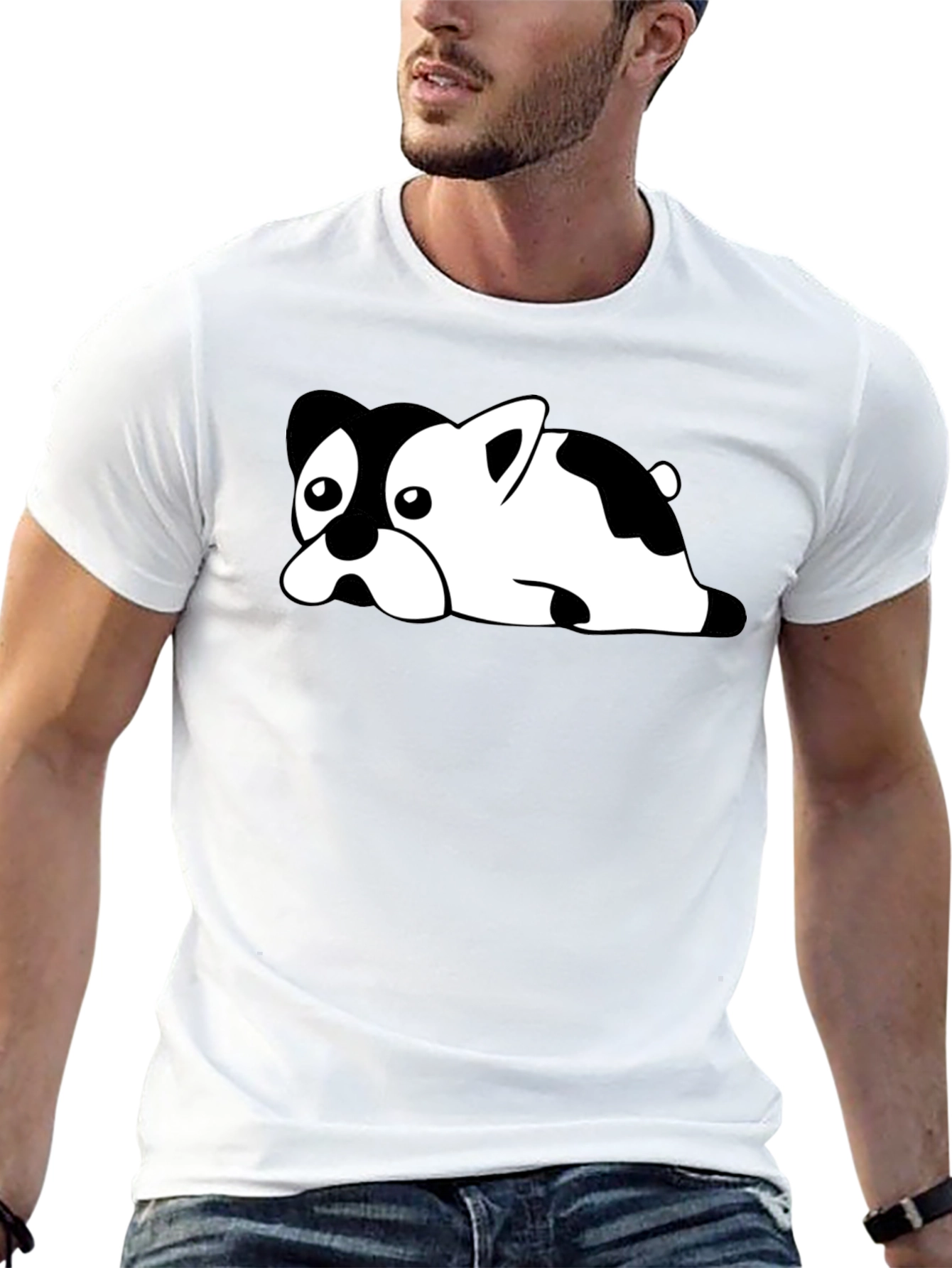 Dog Graphic Tee - Black
