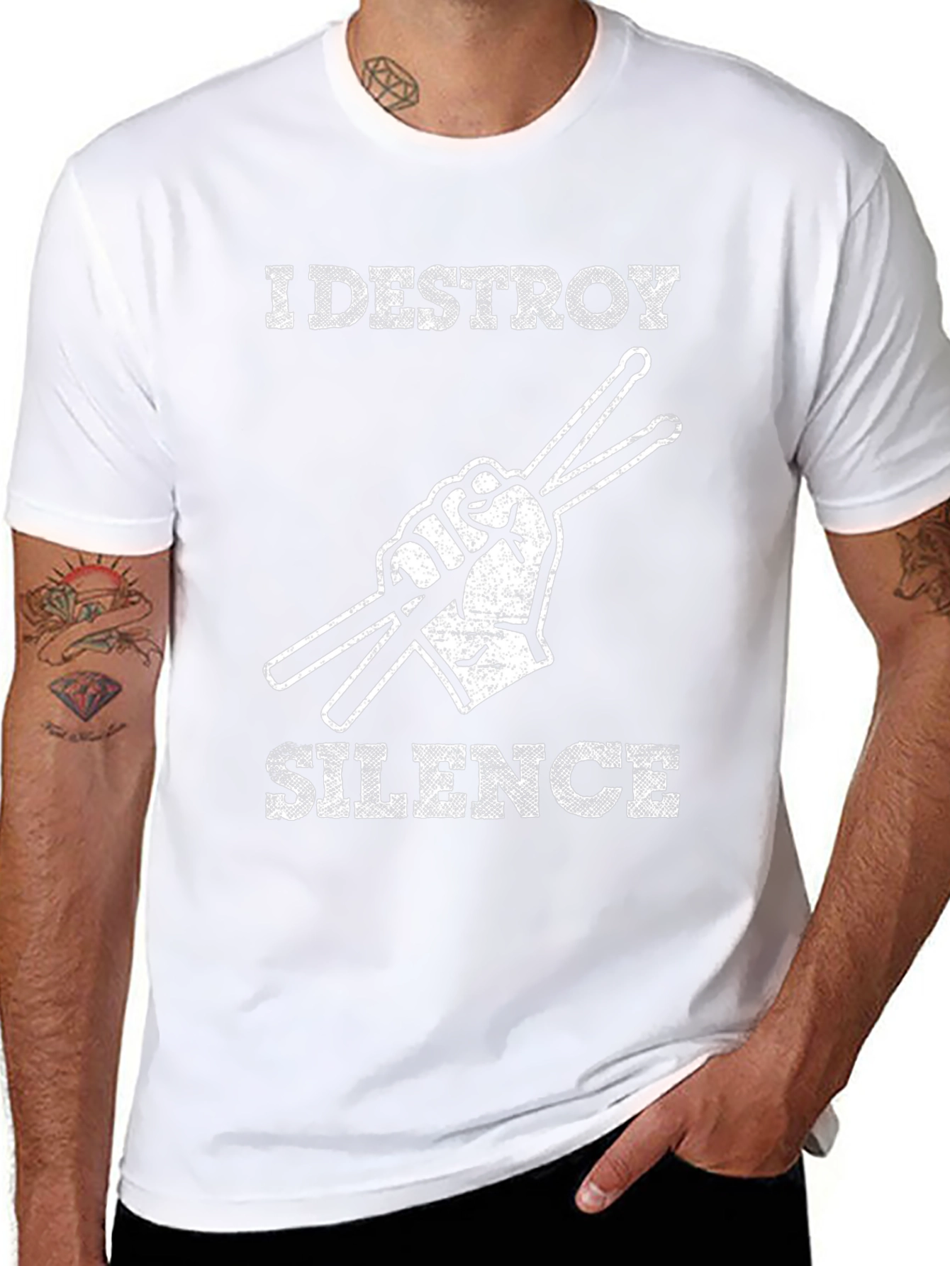 I Destroy Silence T-Shirt - Drummer Tee
