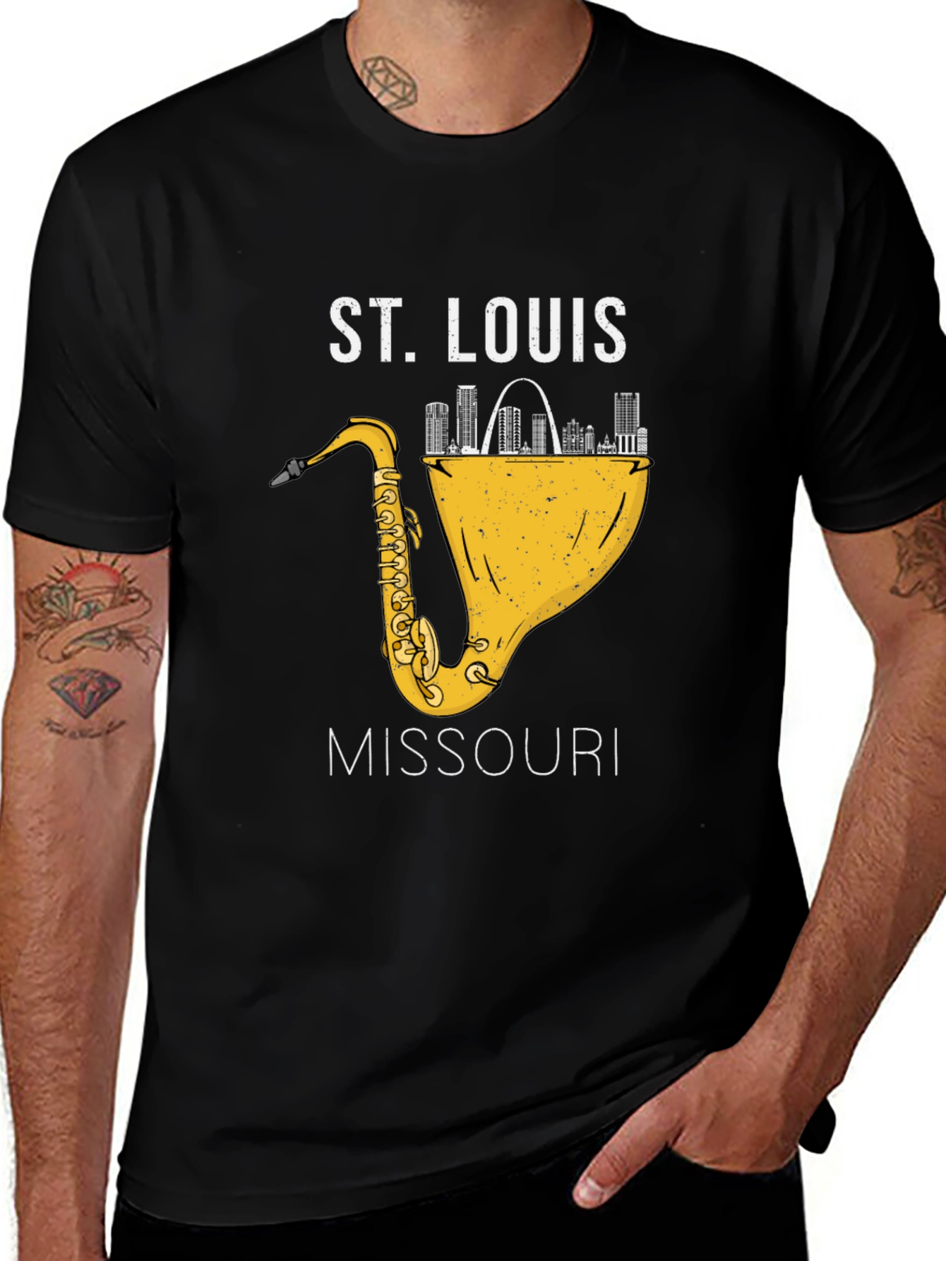 St. Louis Missouri Saxophone T-Shirt