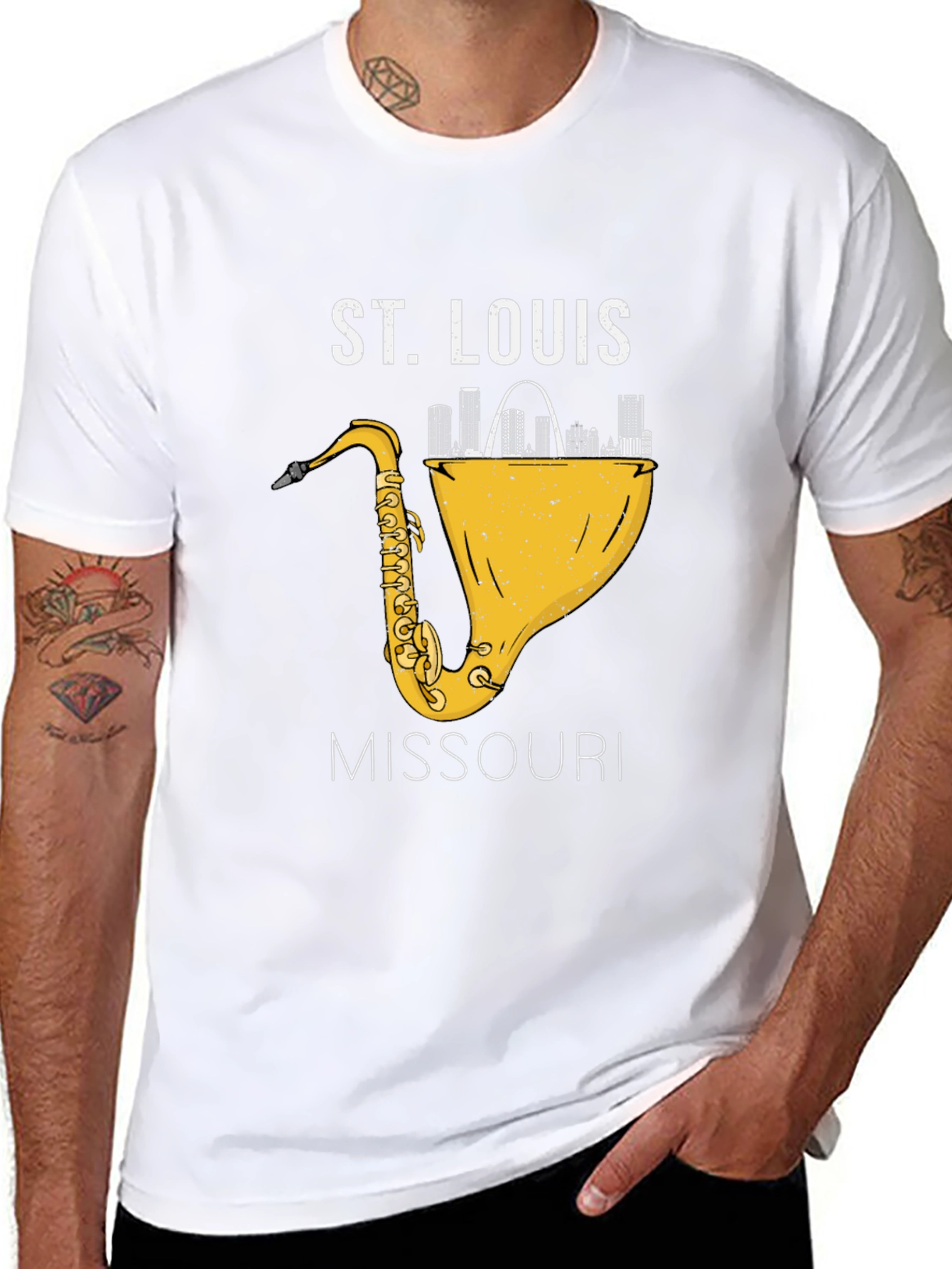 St. Louis Missouri Saxophone T-Shirt