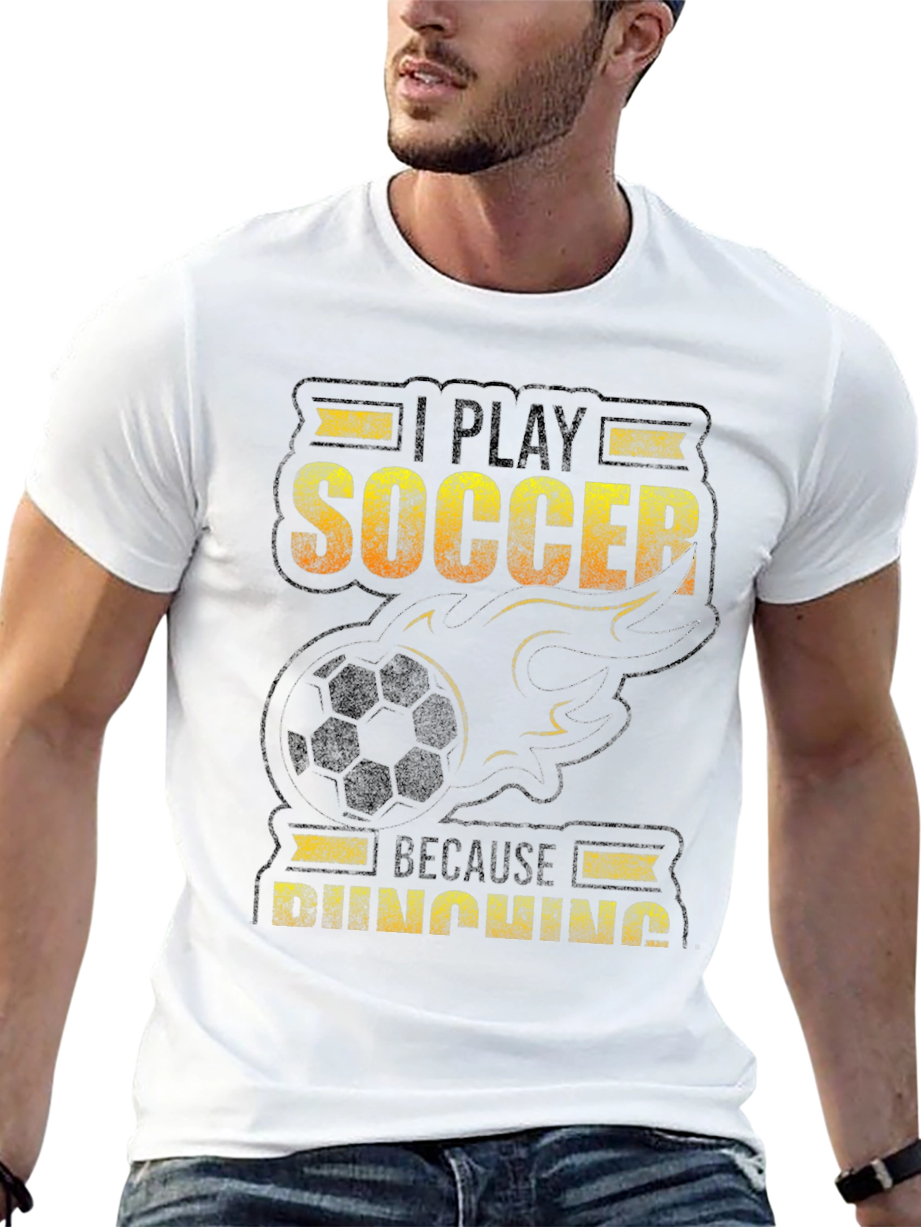 I Play Soccer Because Punching T-Shirt