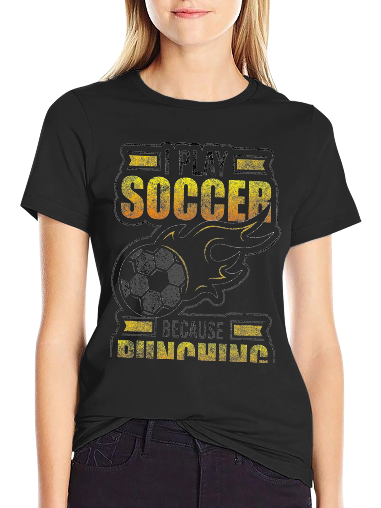 I Play Soccer Because Punching T-Shirt