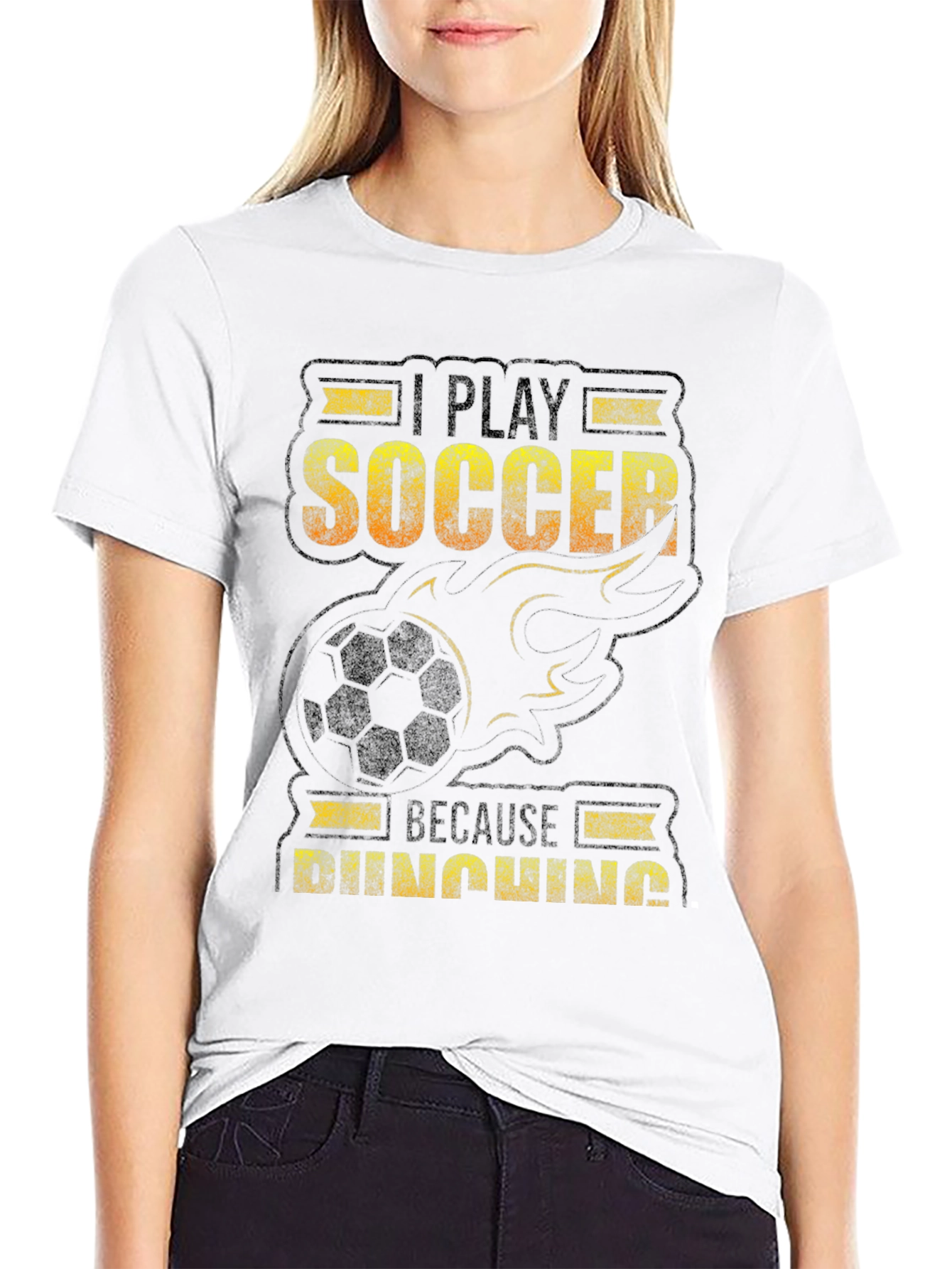 I Play Soccer Because Punching T-Shirt