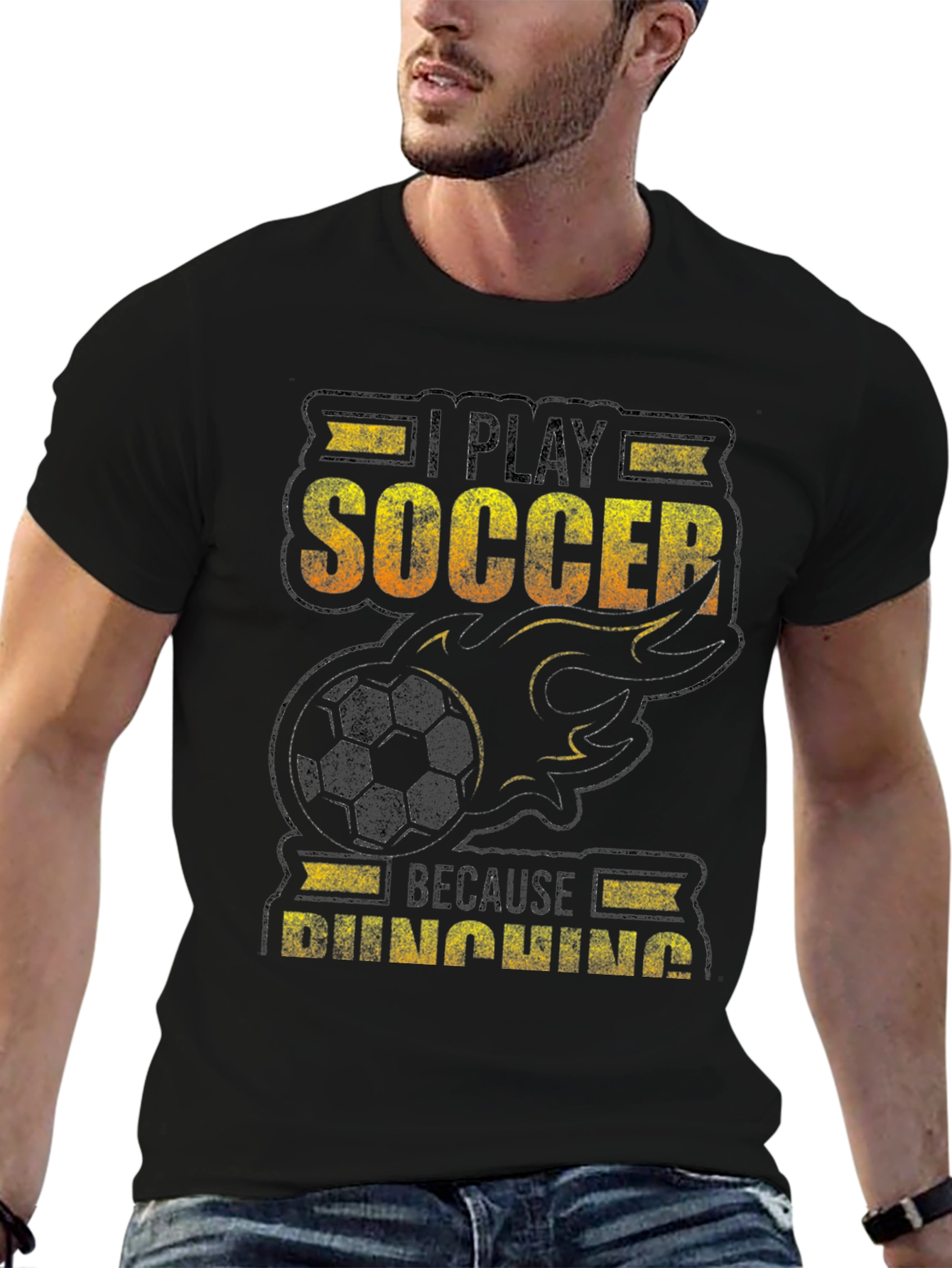 I Play Soccer Because Punching T-Shirt
