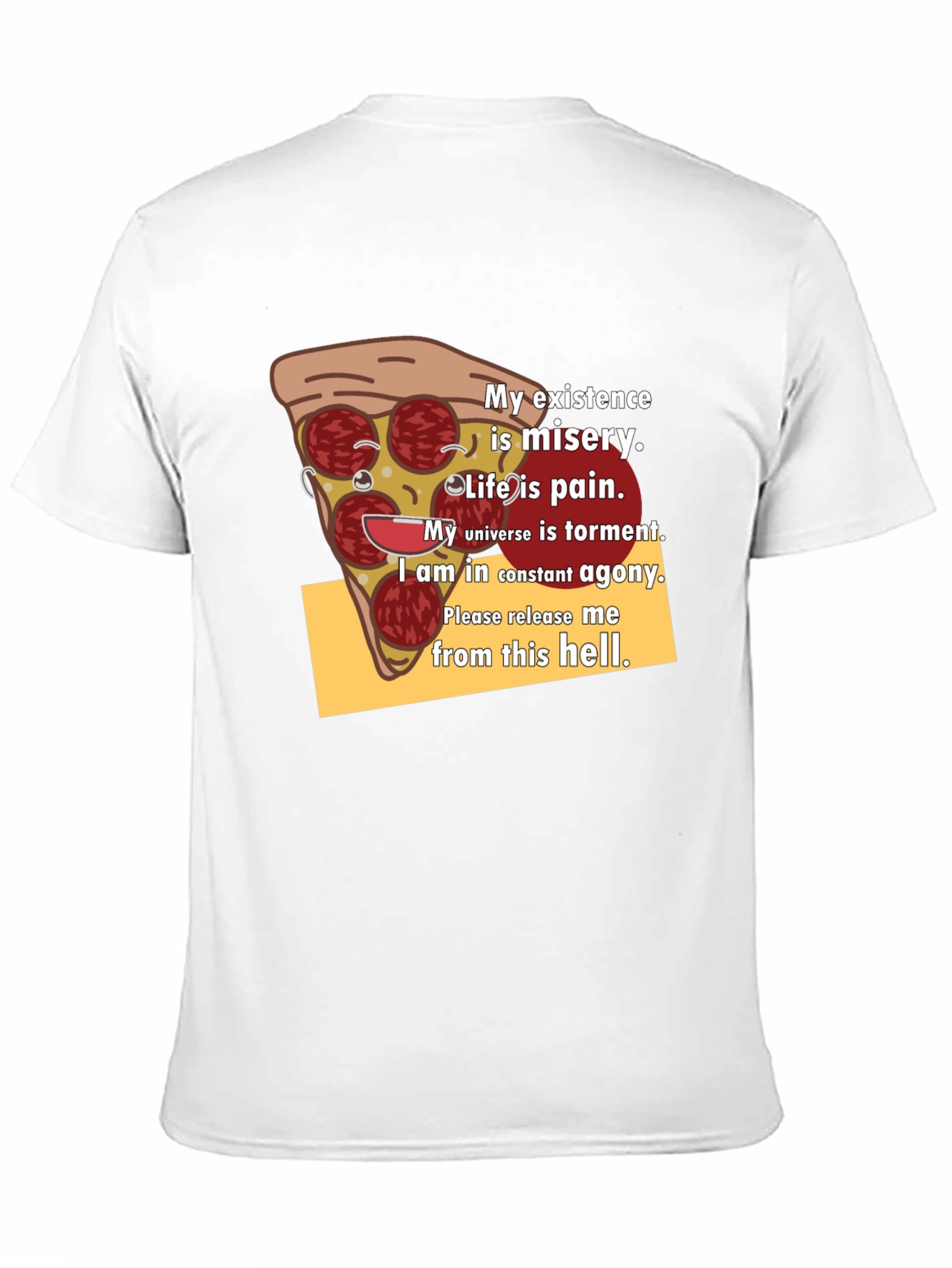 Pizza Slice Graphic Tee - Existential Misery T-Shirt