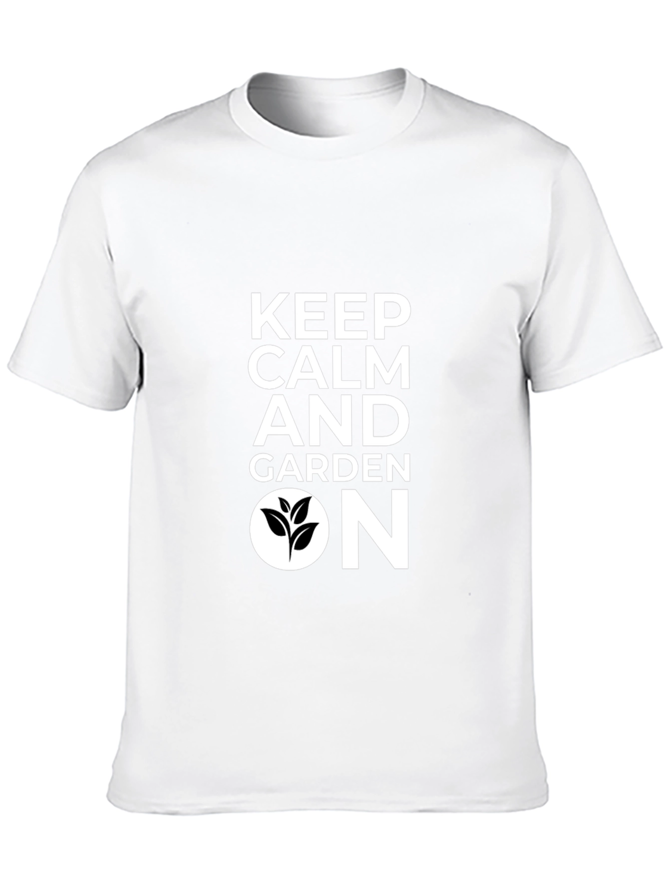Keep Calm and Garden On Black T-Shirt