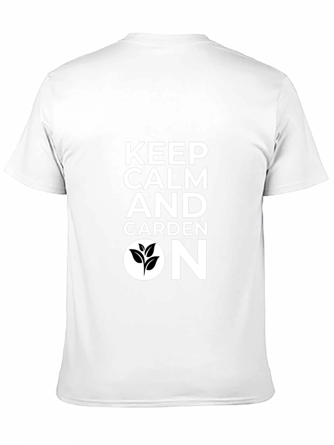Keep Calm and Garden On Black T-Shirt