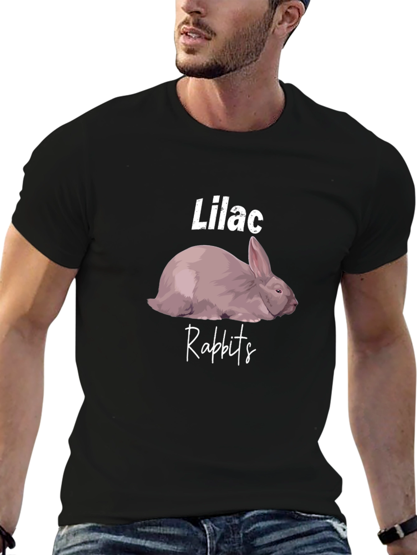 Lilac Rabbit T-Shirt - Cute Animal Tee