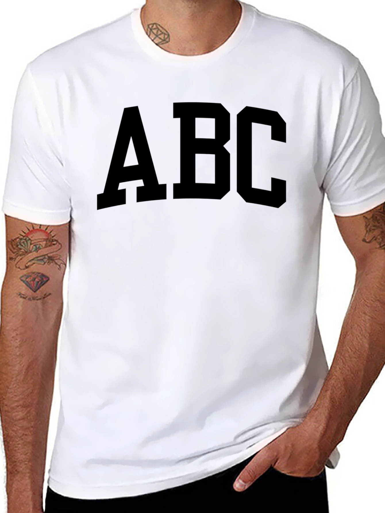 Bold ABC Graphic Tee - Classic Cotton Comfort