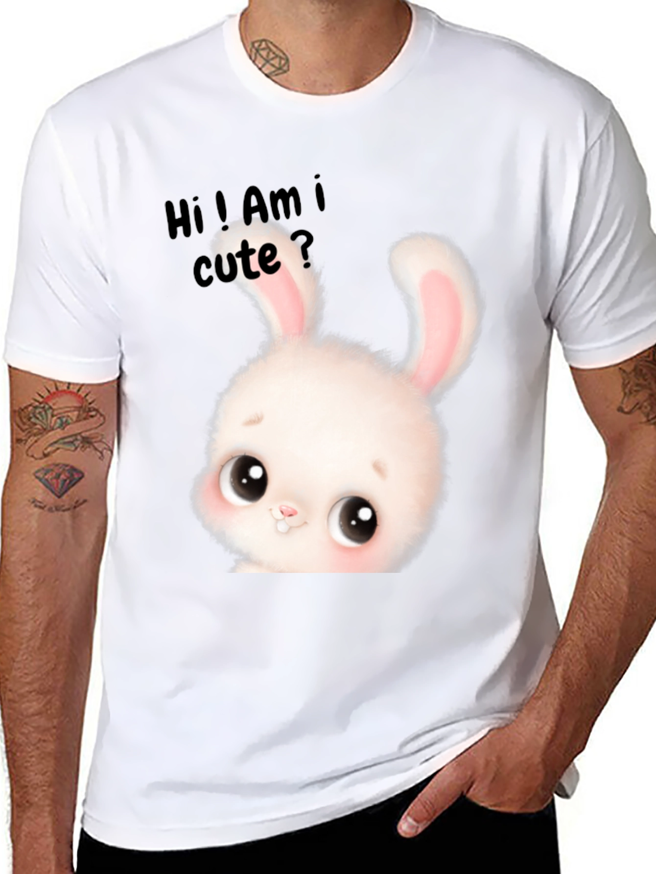 Cute Bunny Graphic T-Shirt - Adorable Unisex Tee