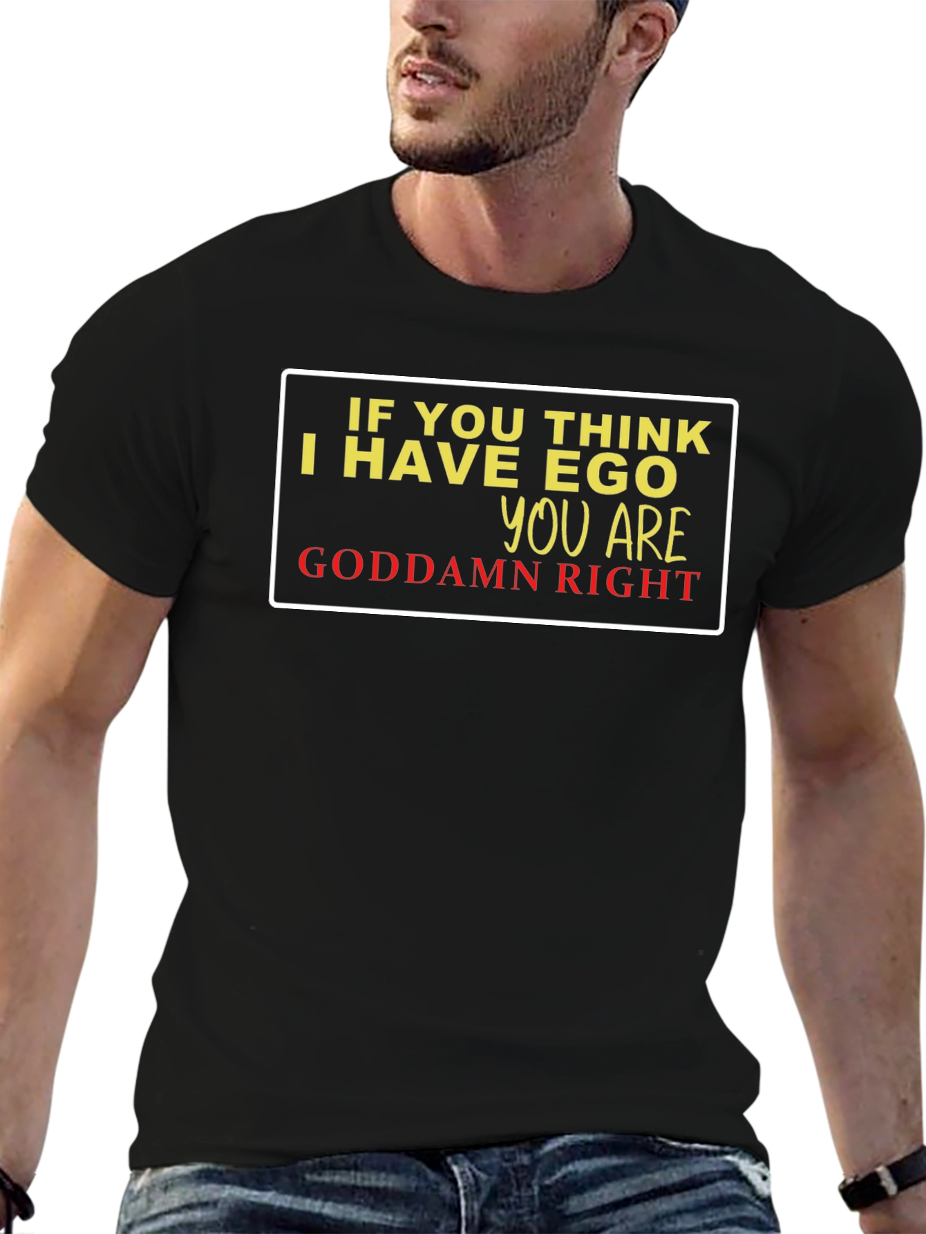 Ego Graphic Tee - Black Sarcastic Humor T-Shirt