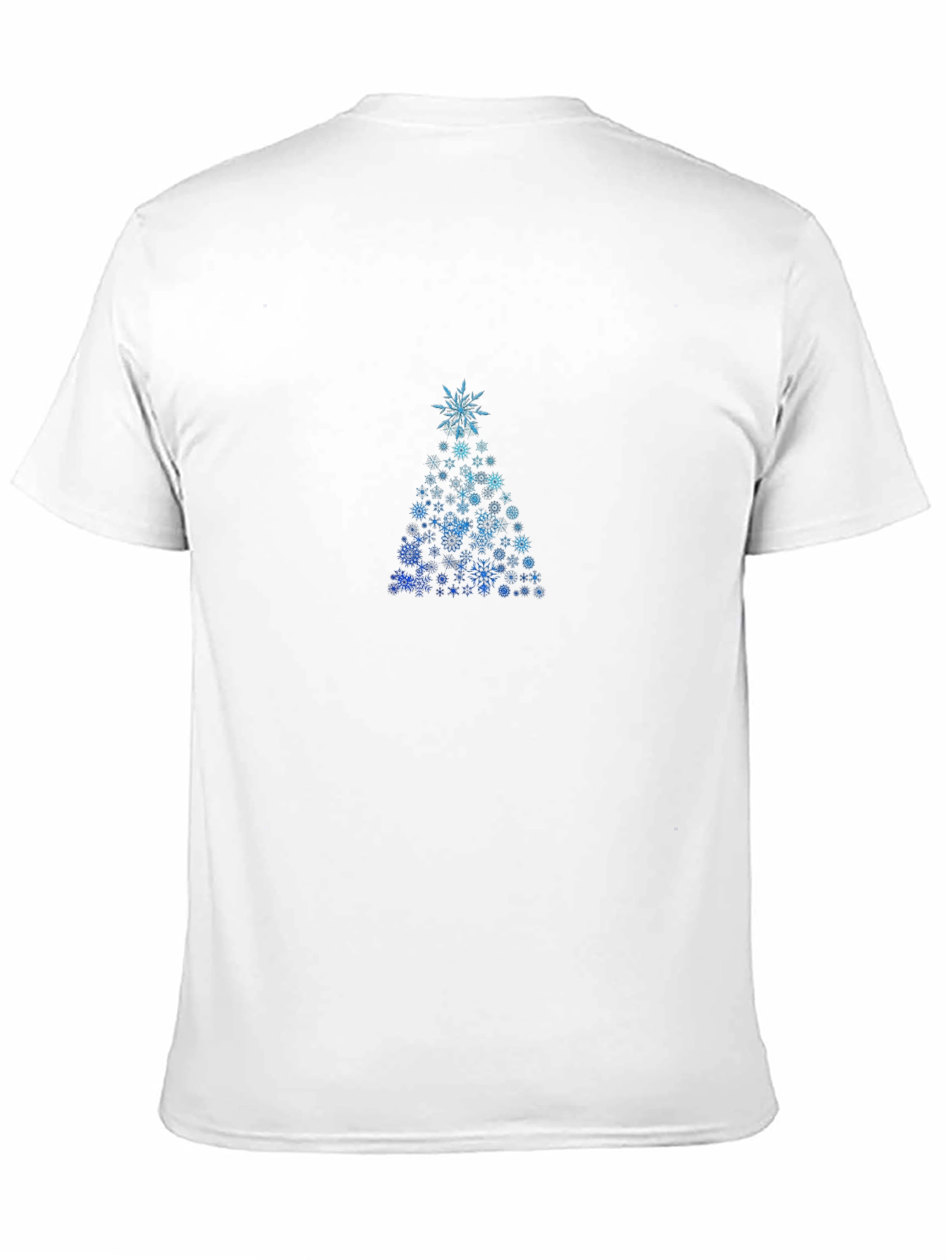 Snowflake Christmas Tree Black T-Shirt