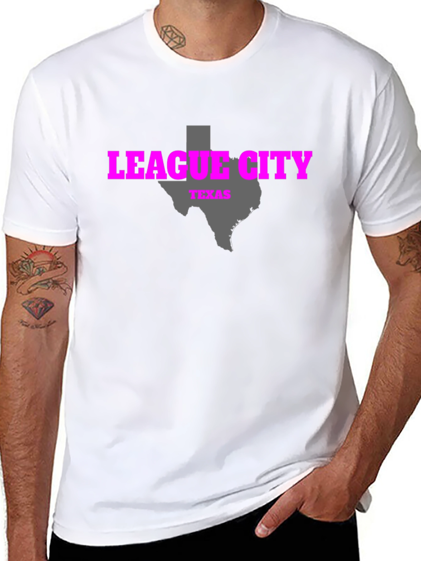 League City Texas T-Shirt Black
