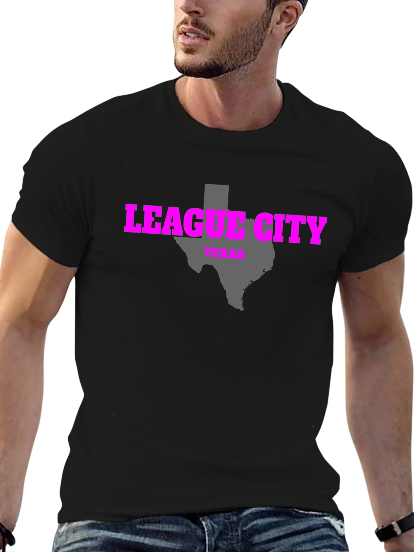 League City Texas T-Shirt Black