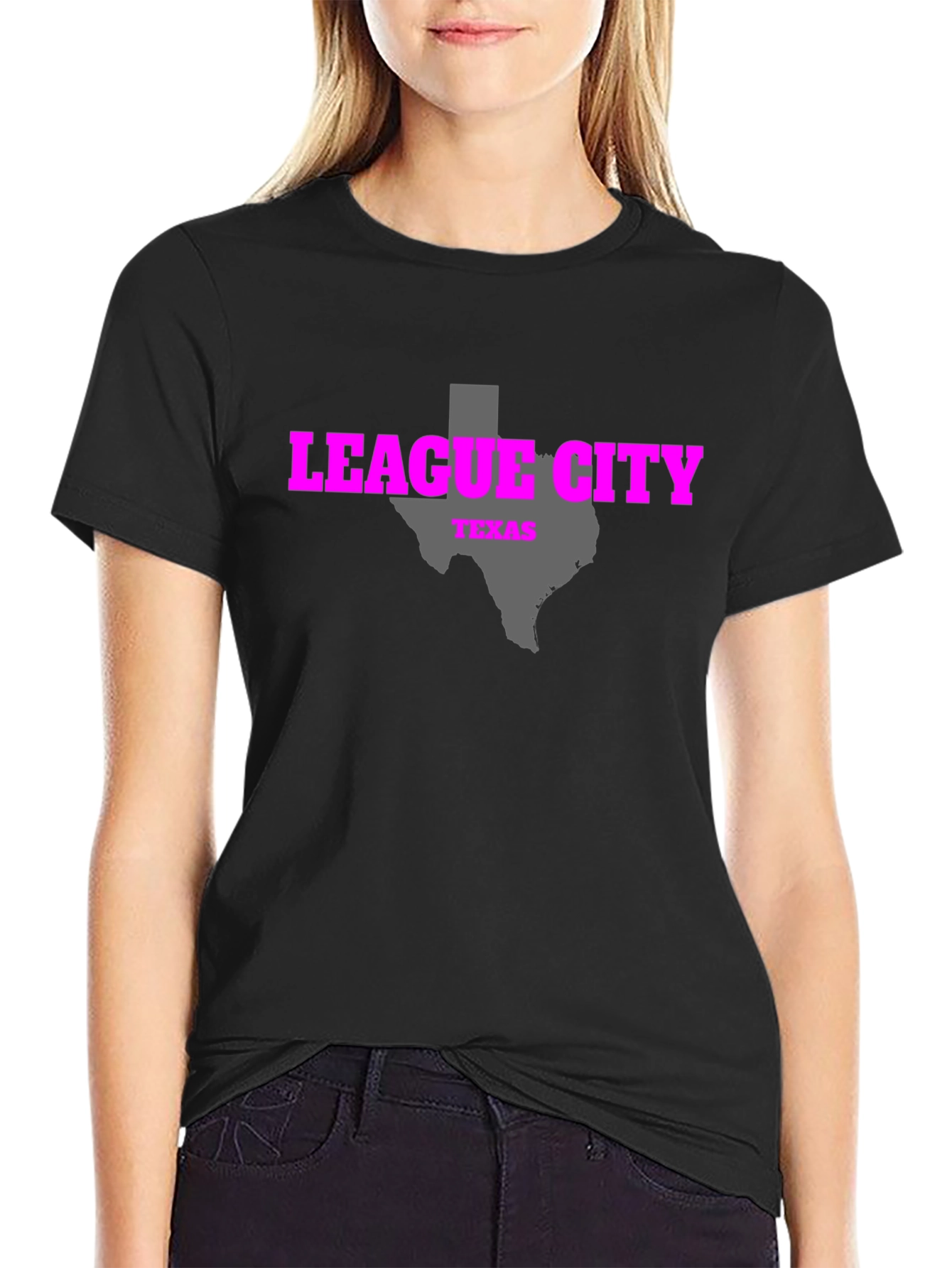 League City Texas T-Shirt Black