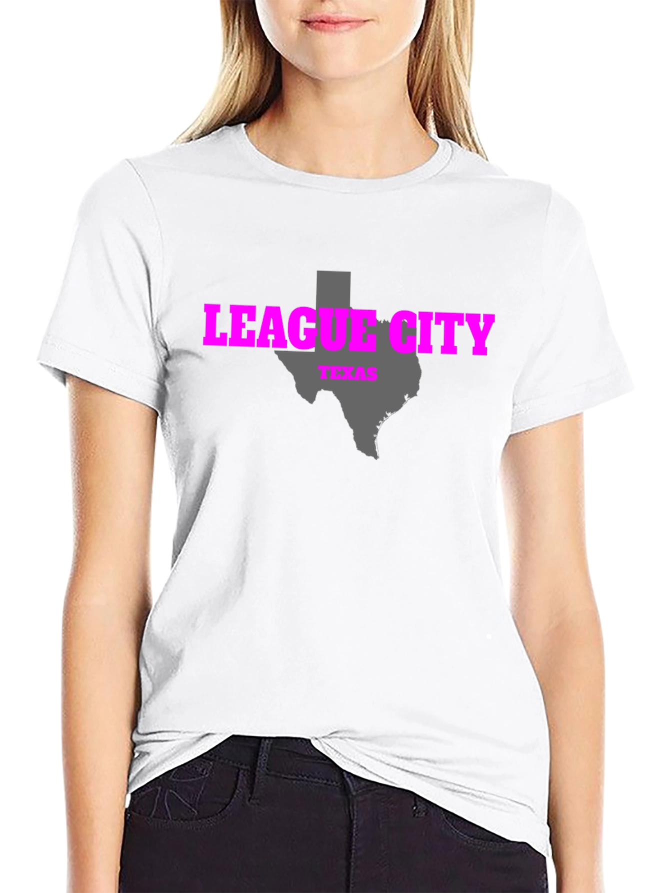 League City Texas T-Shirt Black