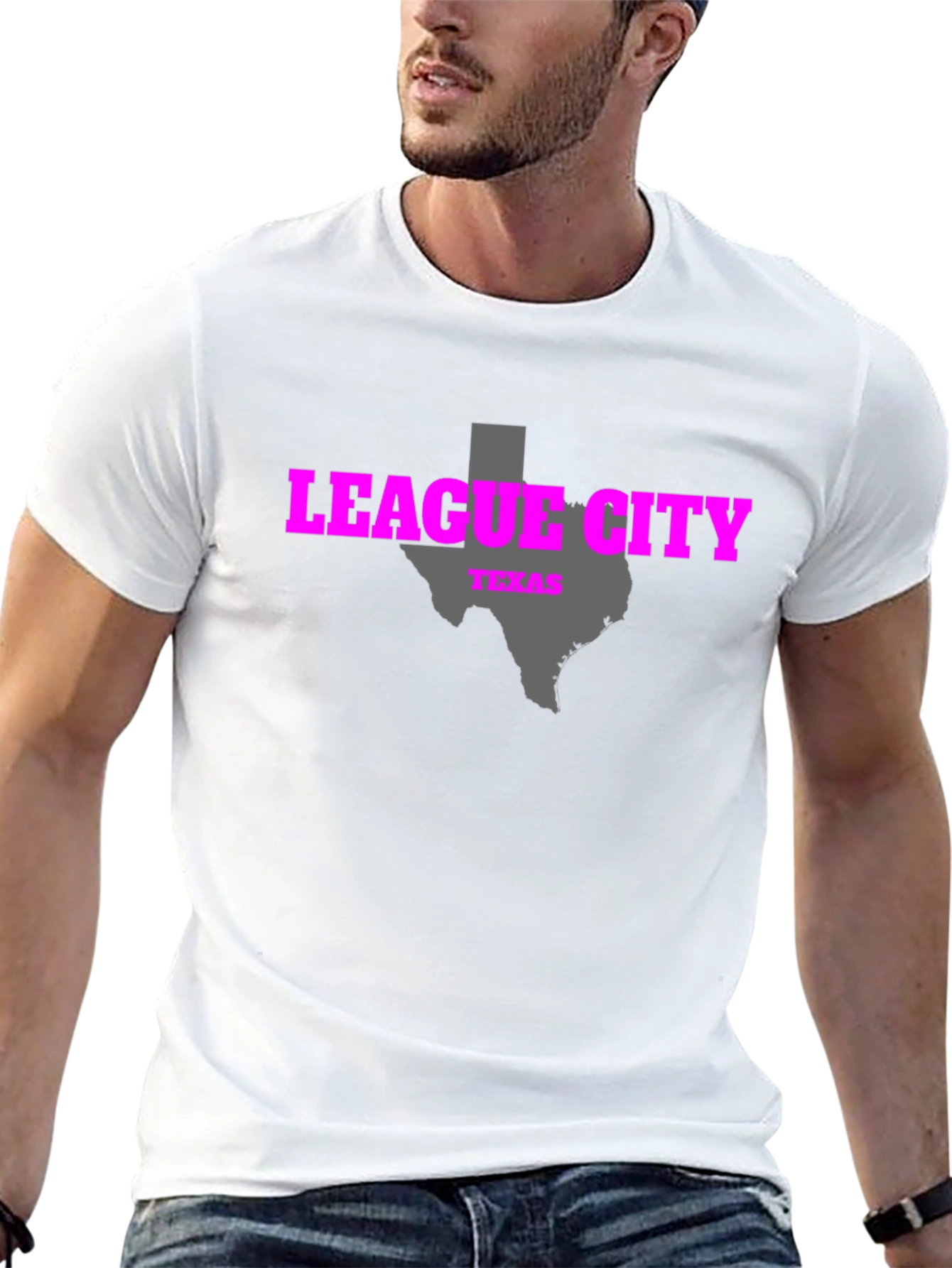 League City Texas T-Shirt Black