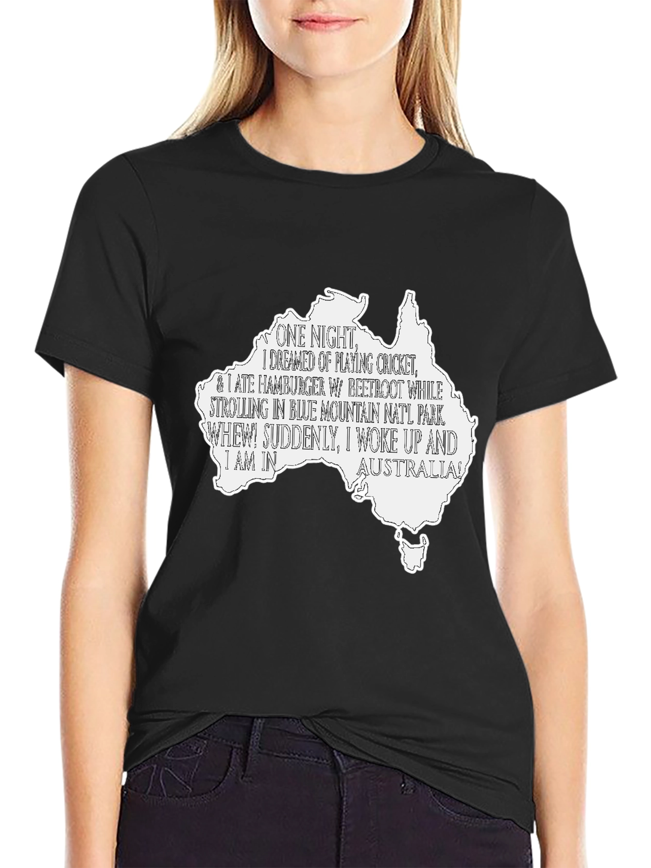 Australia Dream T-Shirt - Cricket Beetroot & Blue Mountains!