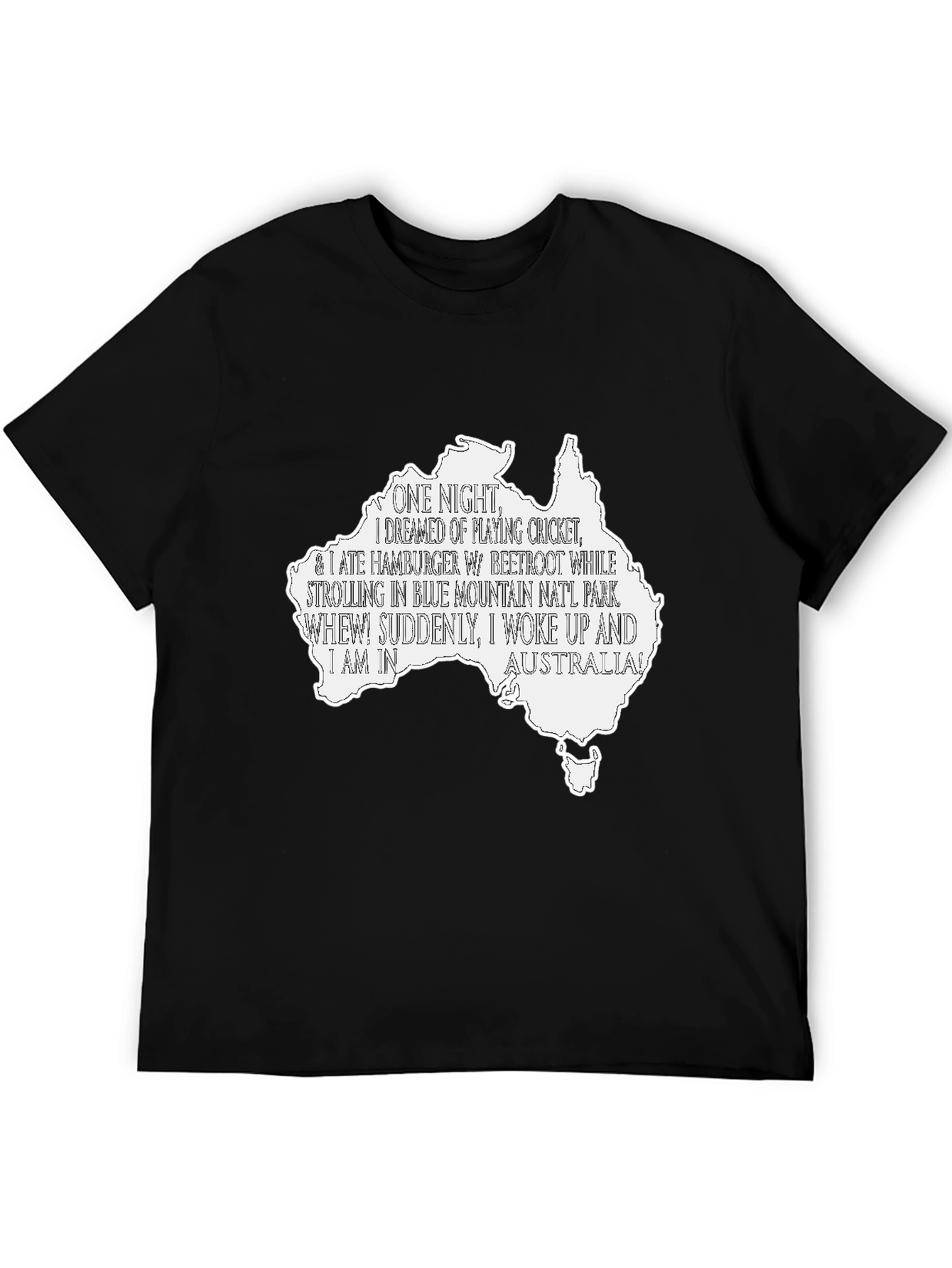 Australia Dream T-Shirt - Cricket Beetroot & Blue Mountains!