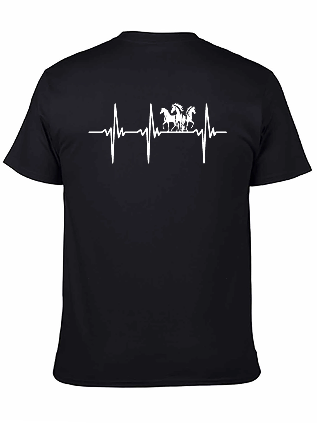 Horse Lover ECG Heartbeat T-Shirt