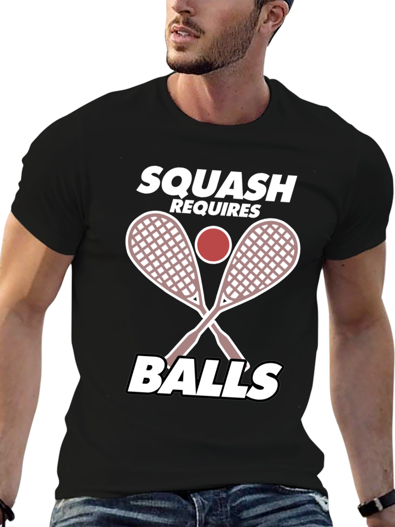 Squash Requires Balls Funny T-Shirt