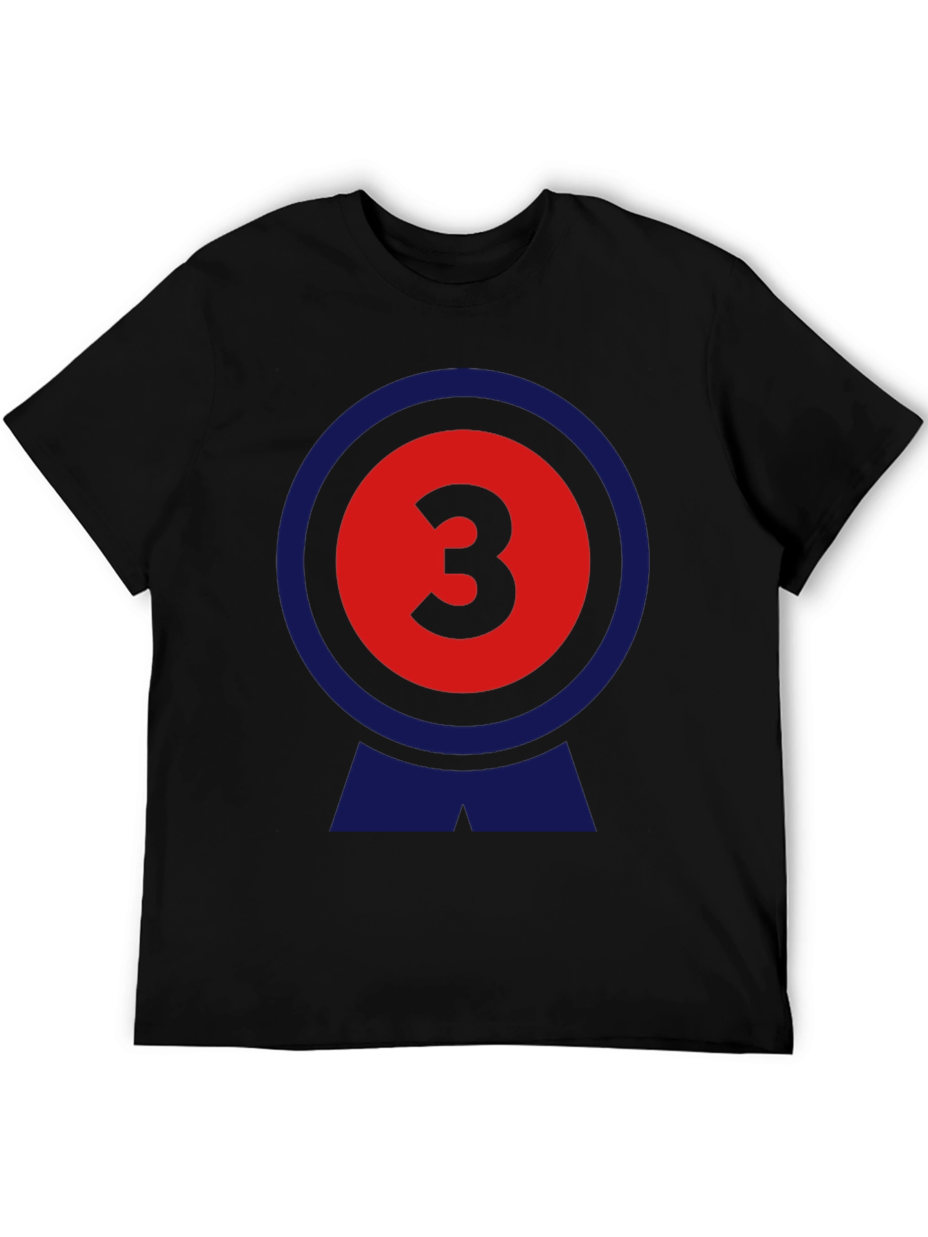 Number 3 Graphic Tee - Retro Style T-Shirt