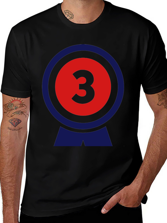 Number 3 Graphic Tee - Retro Style T-Shirt