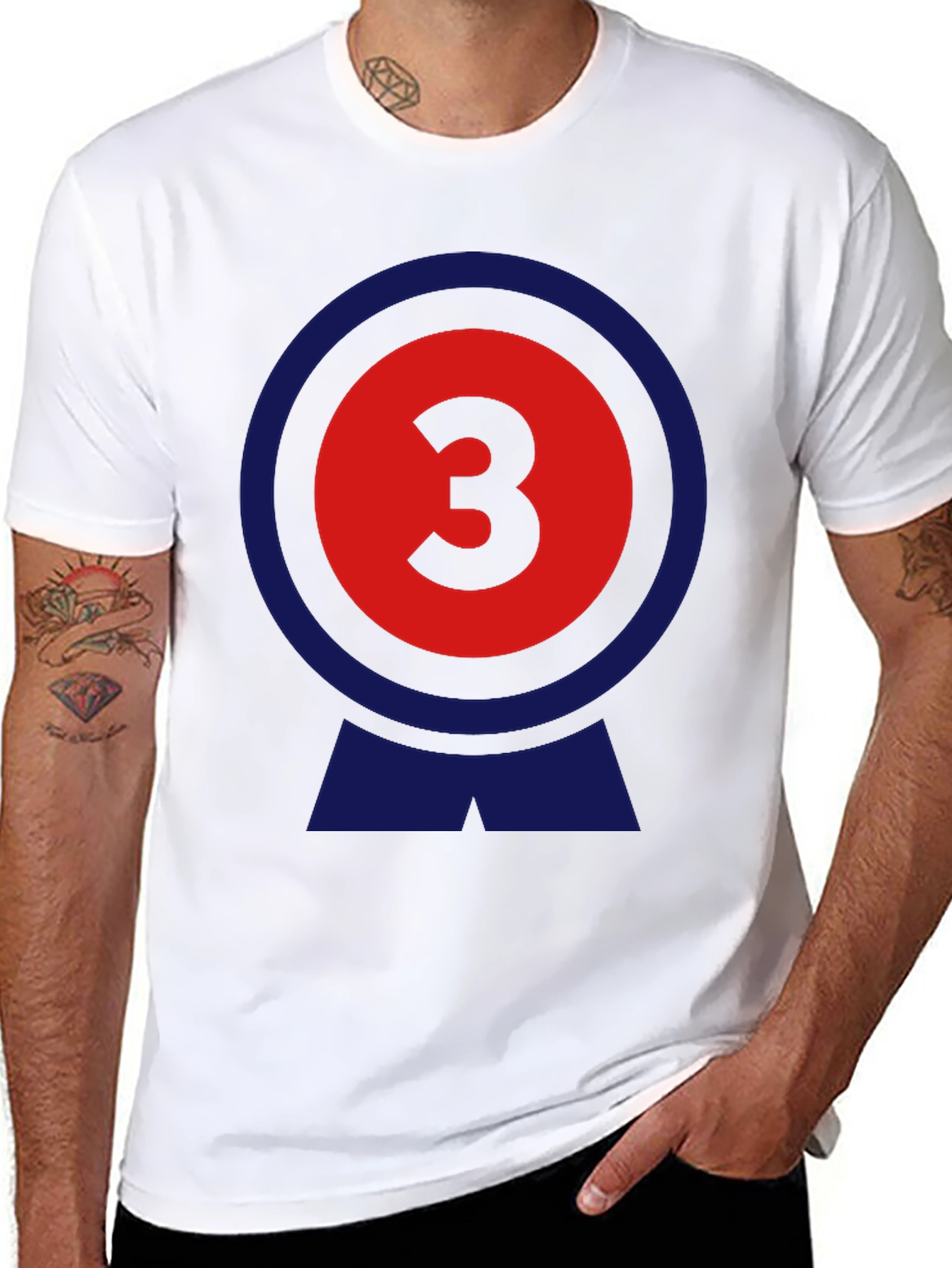 Number 3 Graphic Tee - Retro Style T-Shirt
