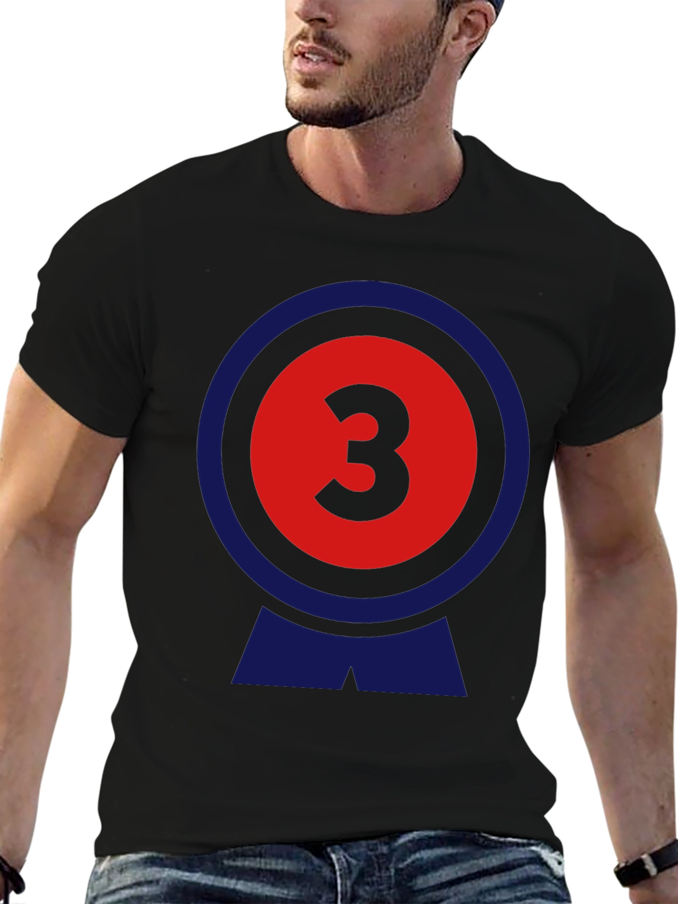 Number 3 Graphic Tee - Retro Style T-Shirt