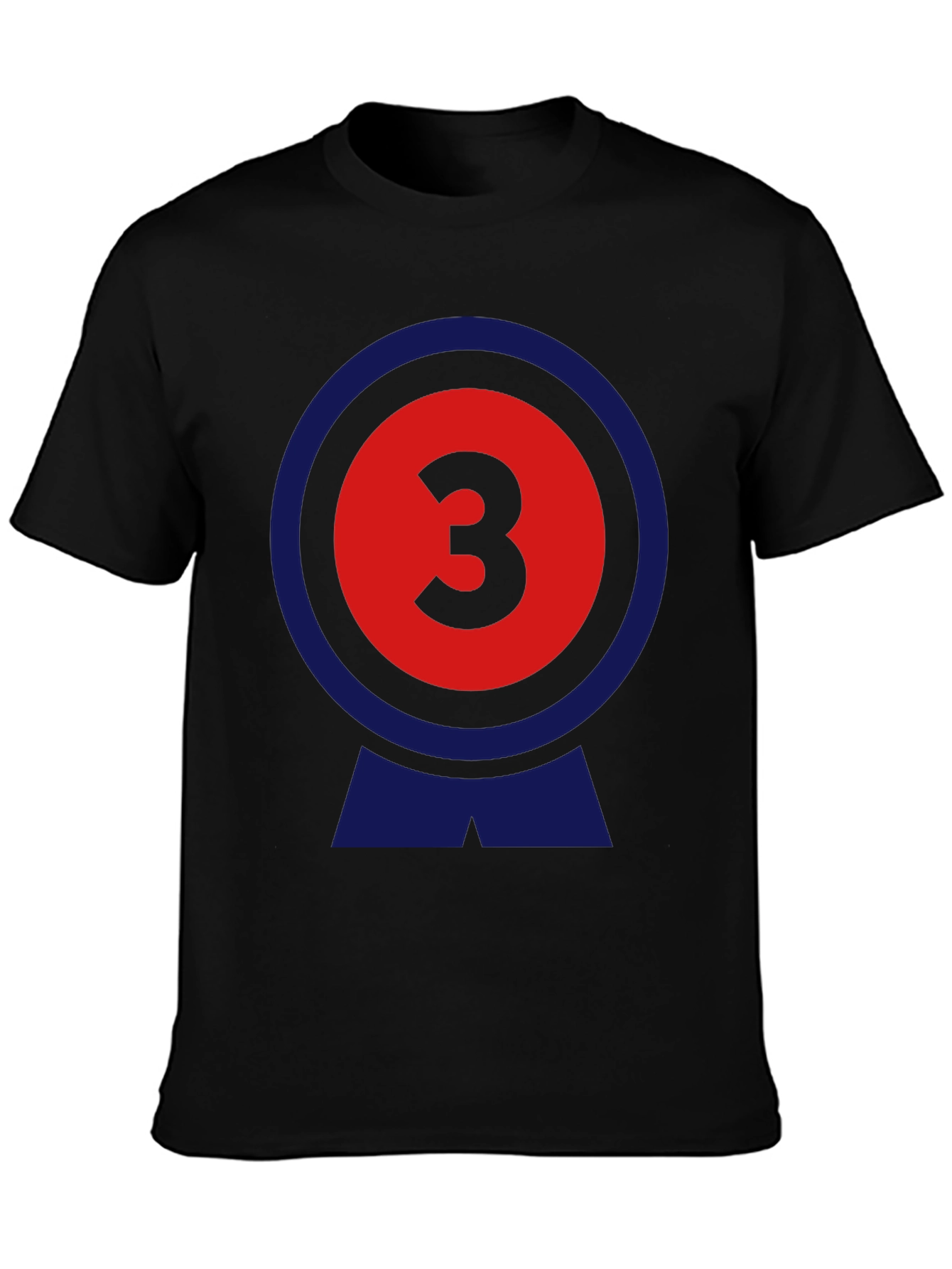 Number 3 Graphic Tee - Retro Style T-Shirt