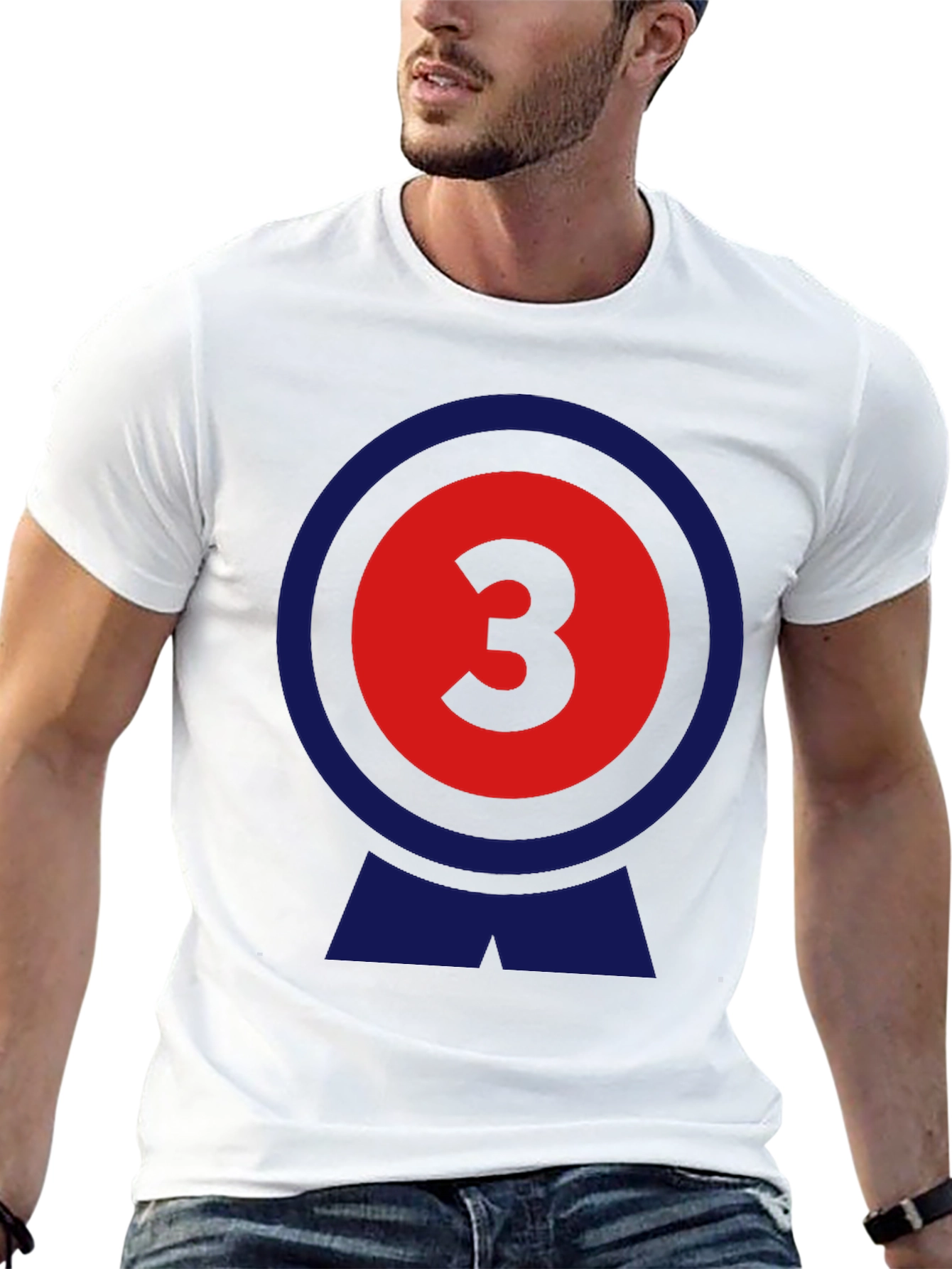 Number 3 Graphic Tee - Retro Style T-Shirt
