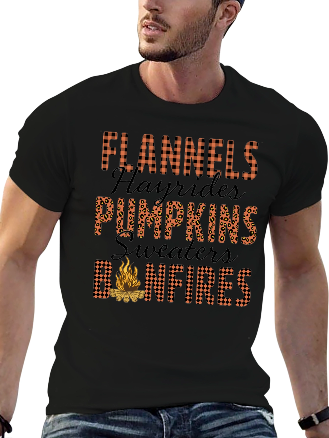 Flannels Bonfires Graphic T-Shirt